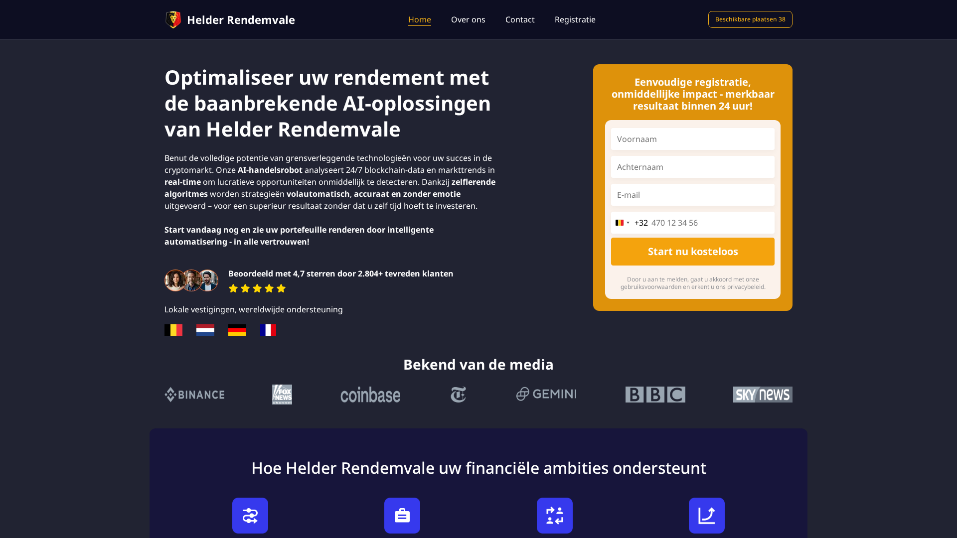 Screenshot of helderrendemvale-ai.com