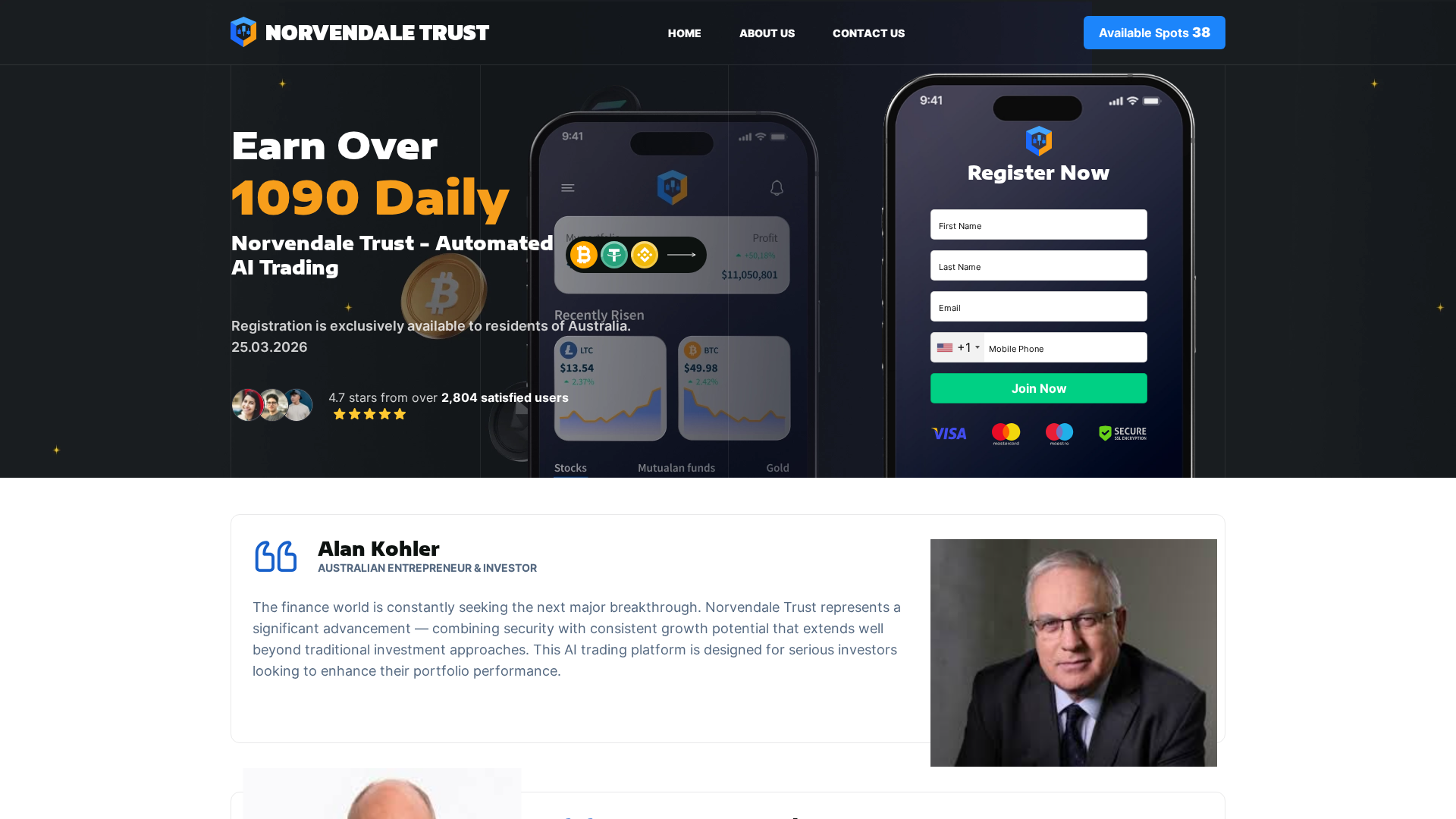 Screenshot of norvendale-trust.org