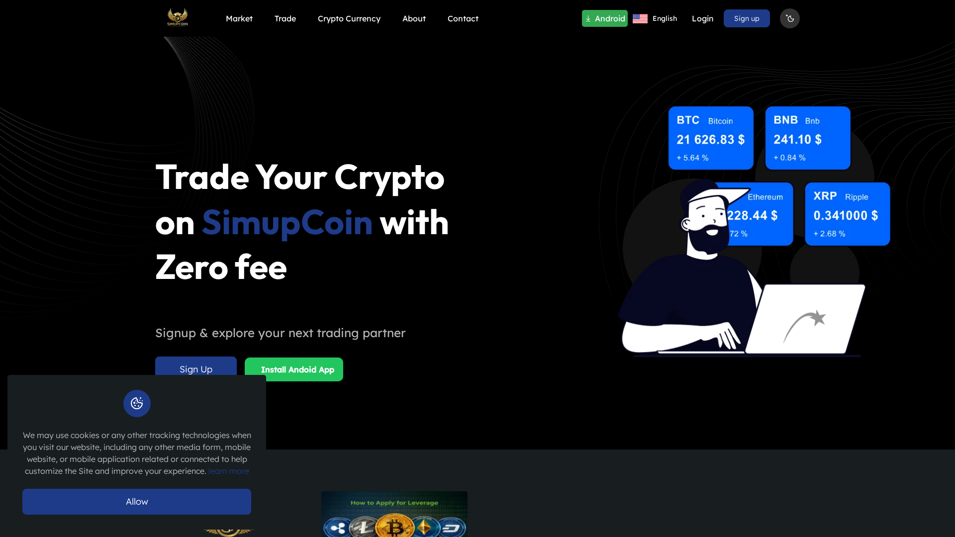 Screenshot of simupcoin.in