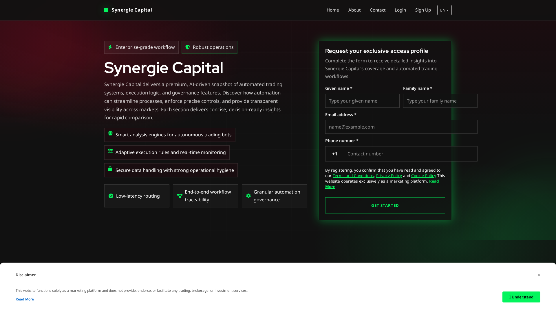 Screenshot of synergiecapital.pro