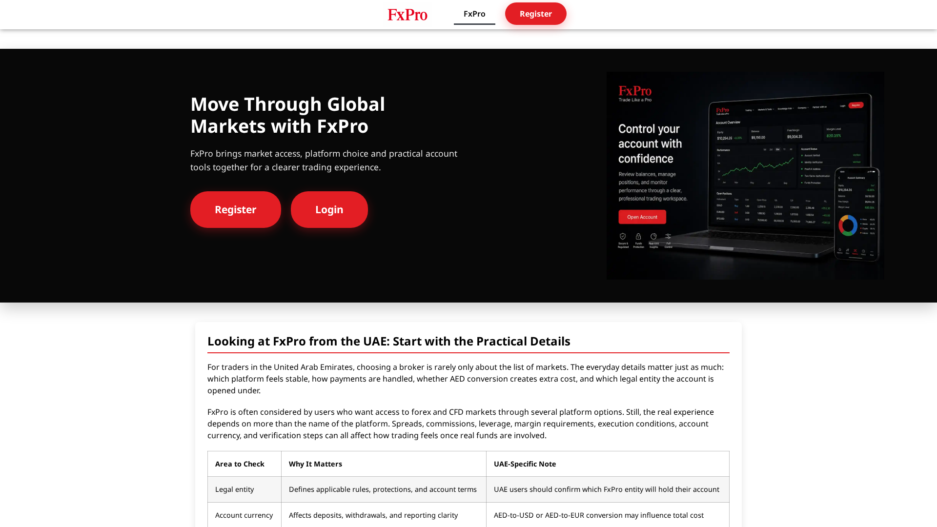 Screenshot of fxpr-uae.com