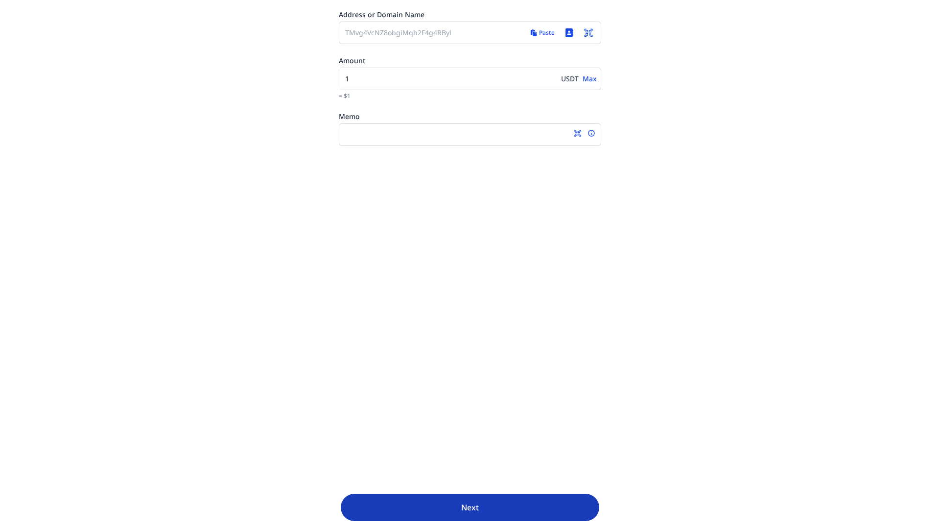 Screenshot of tronscan.exchange