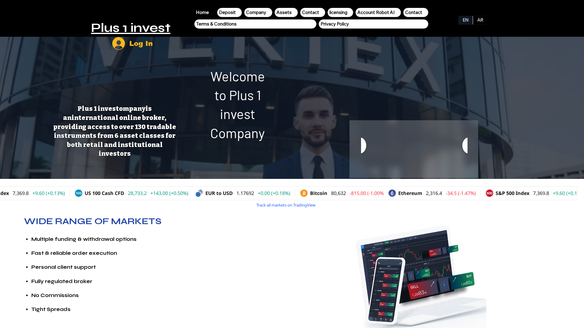 Screenshot of plus1invest.com