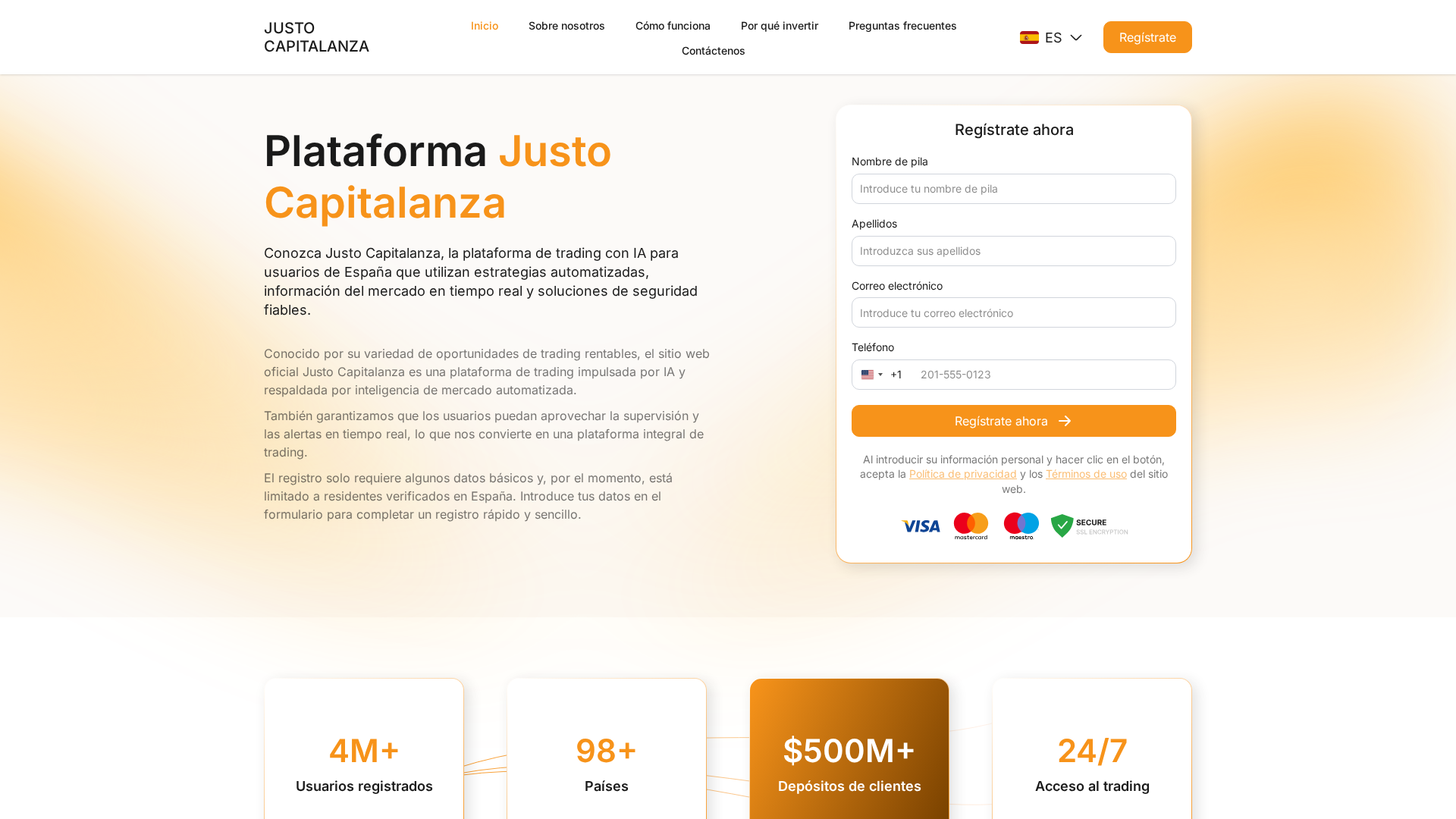 Screenshot of justo-capitalanza.com