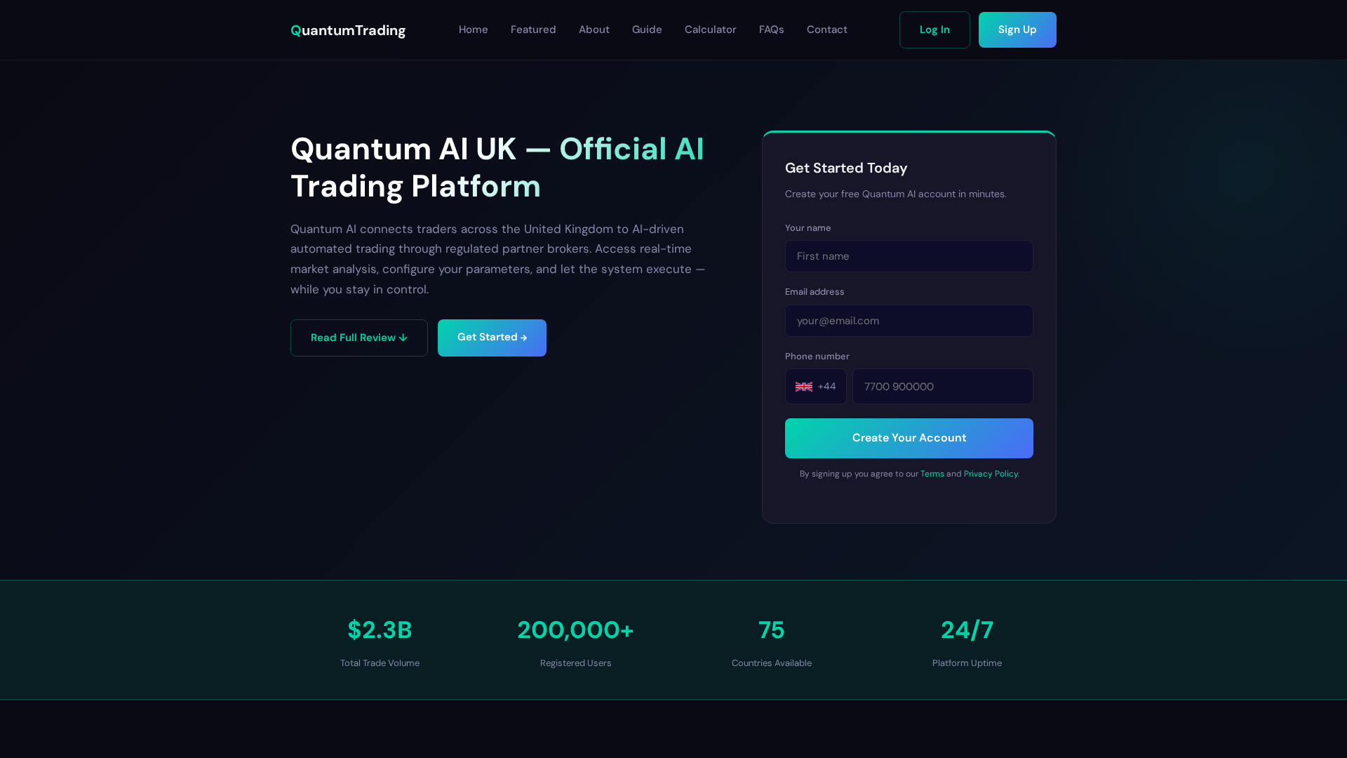 Screenshot of quantumtradinguk.co.uk