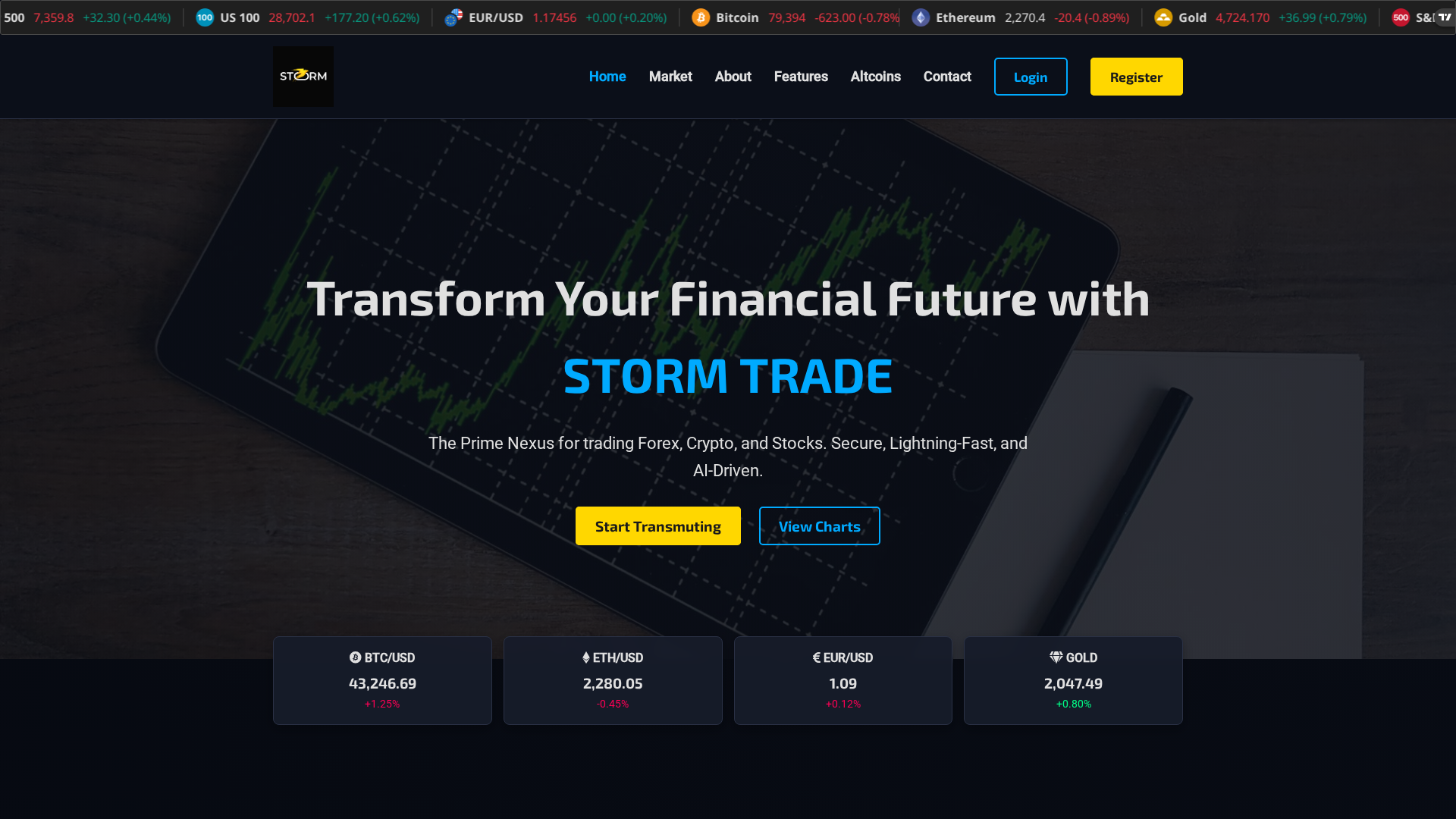 Screenshot of mystormtrade.site