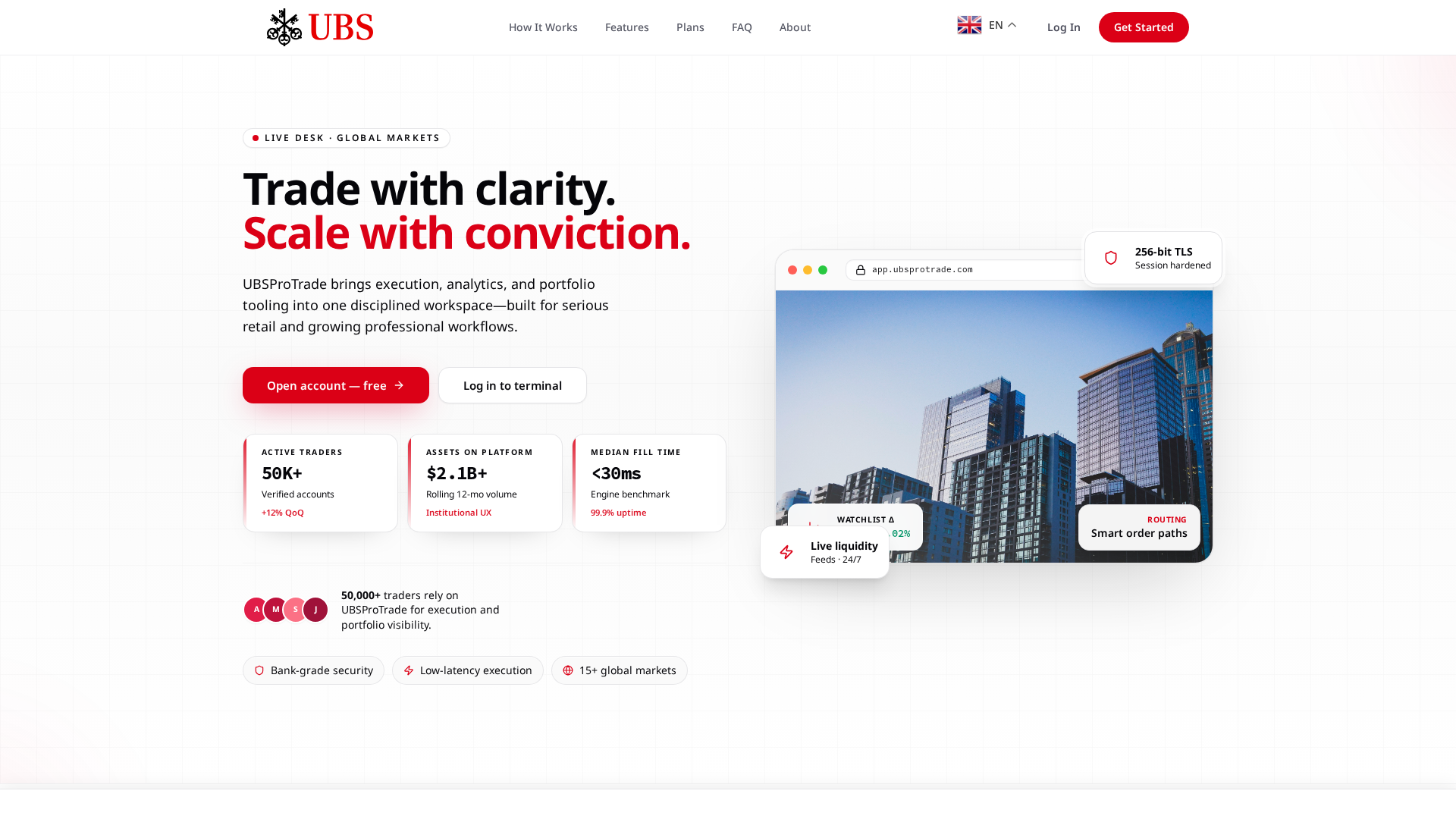 Screenshot of ubsprotrade.com