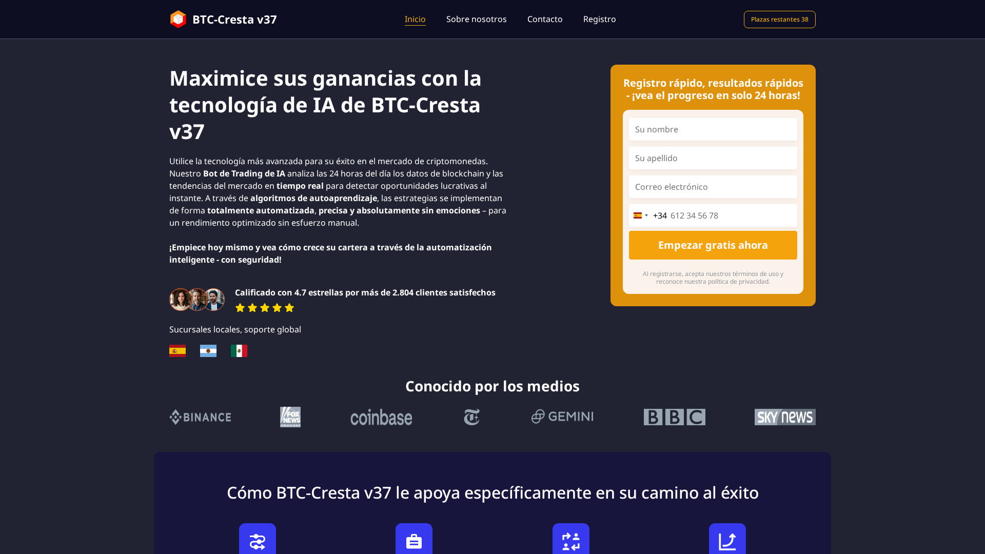 Screenshot of btccrestav37.es
