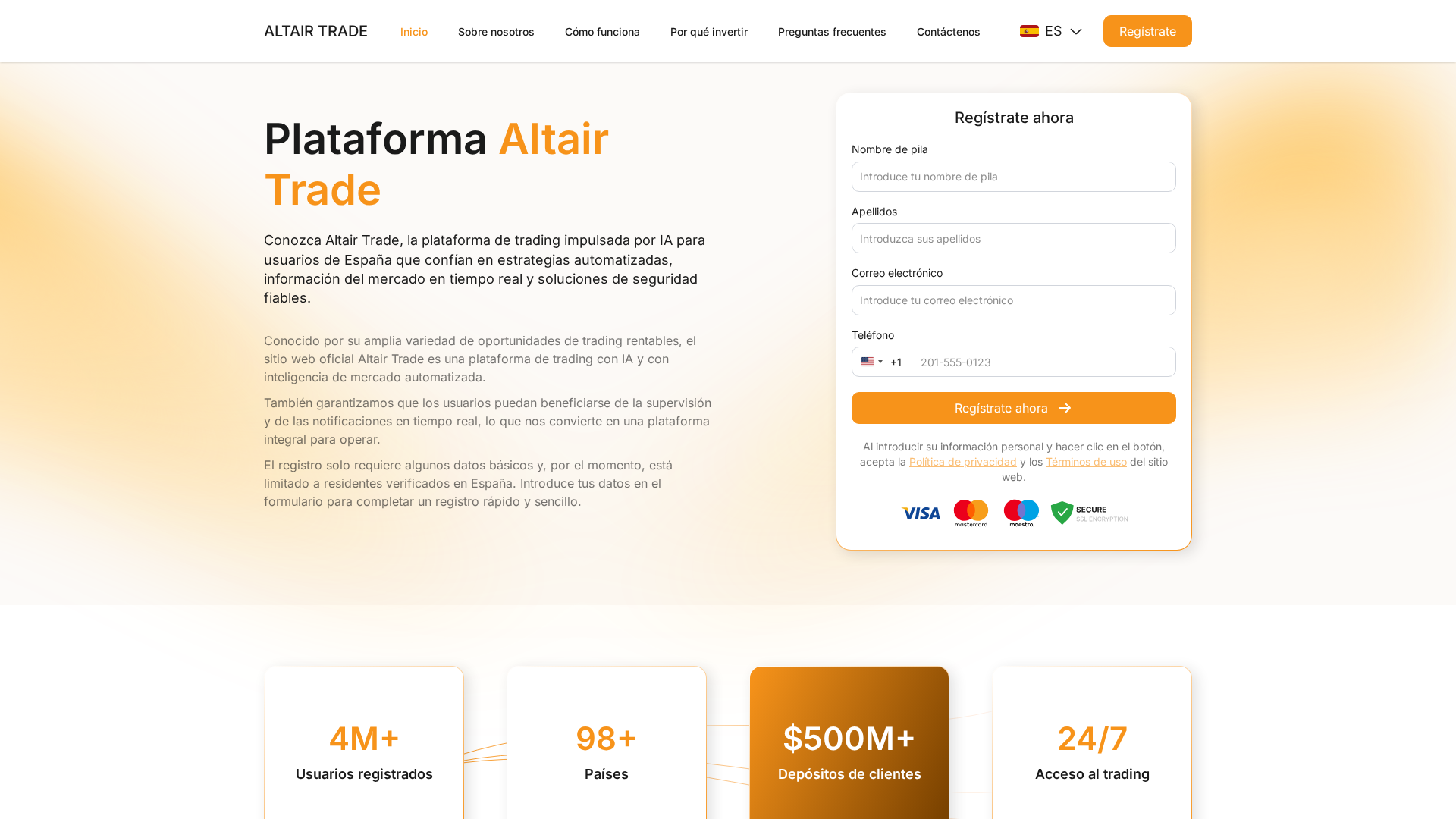 Screenshot of altair-trade.org
