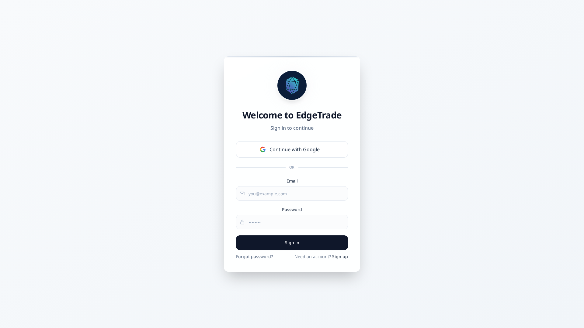 Screenshot of edgetradenow.com