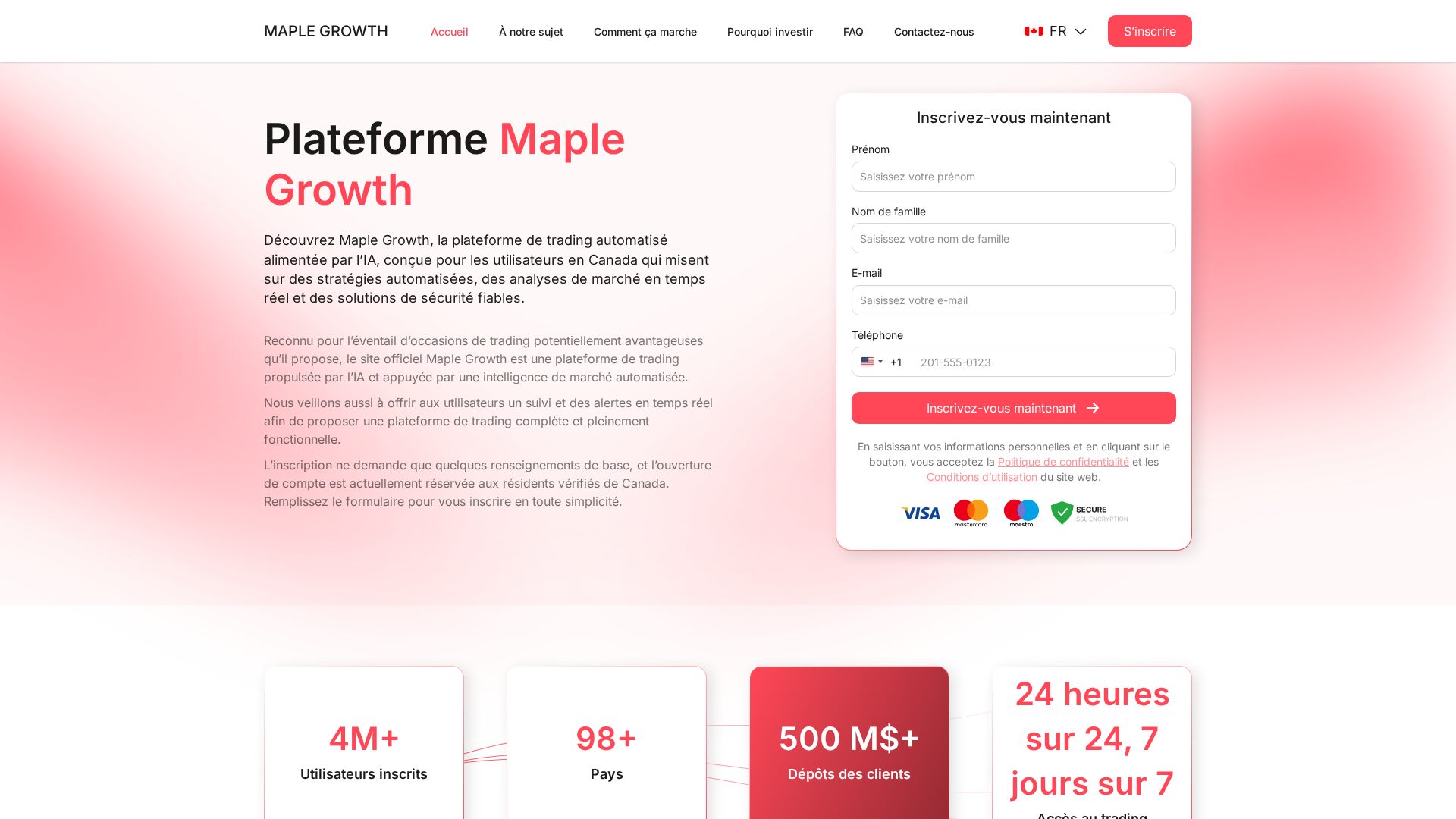 Screenshot of maple-growth.org