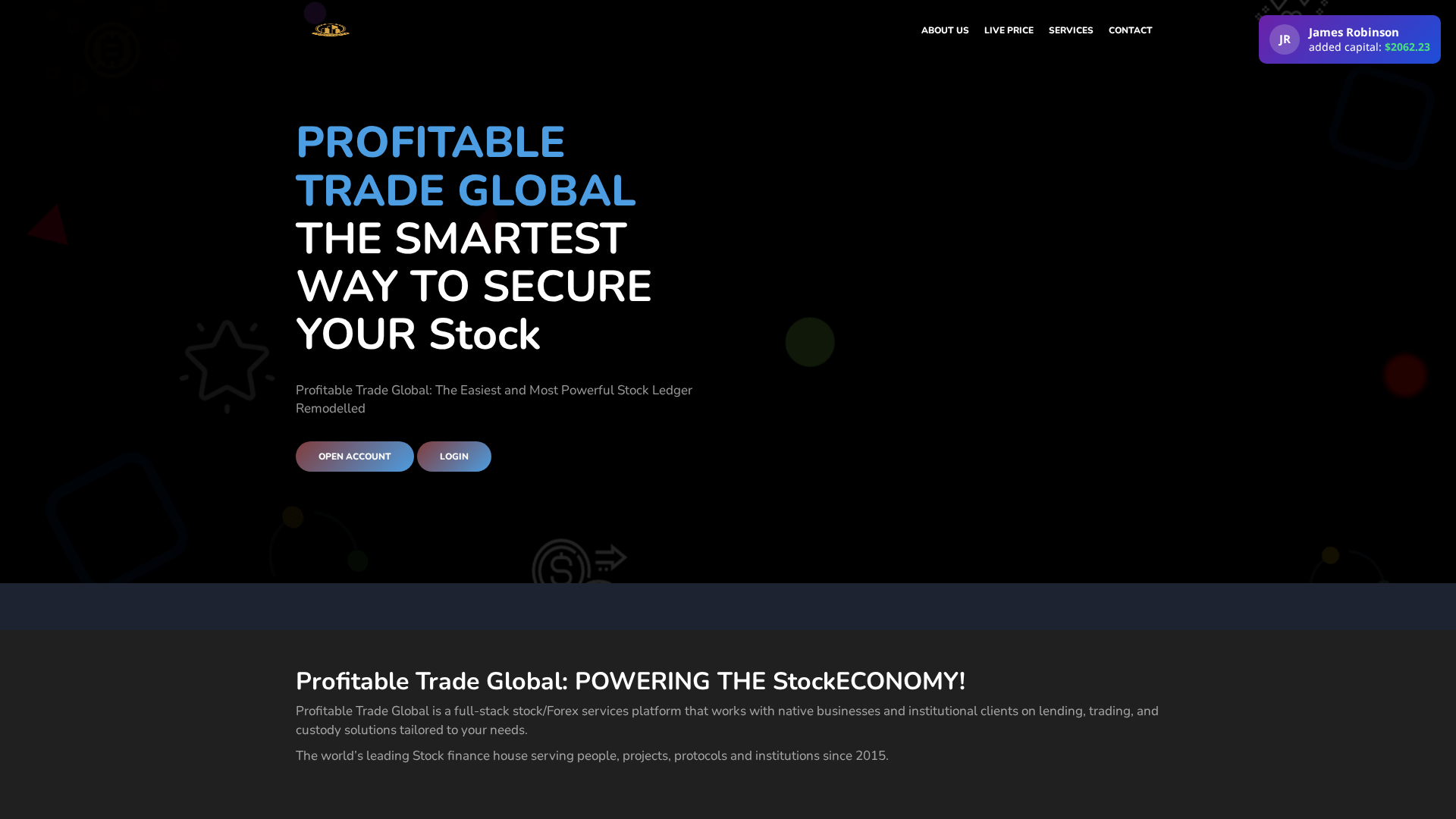 Screenshot of profitabletd.live
