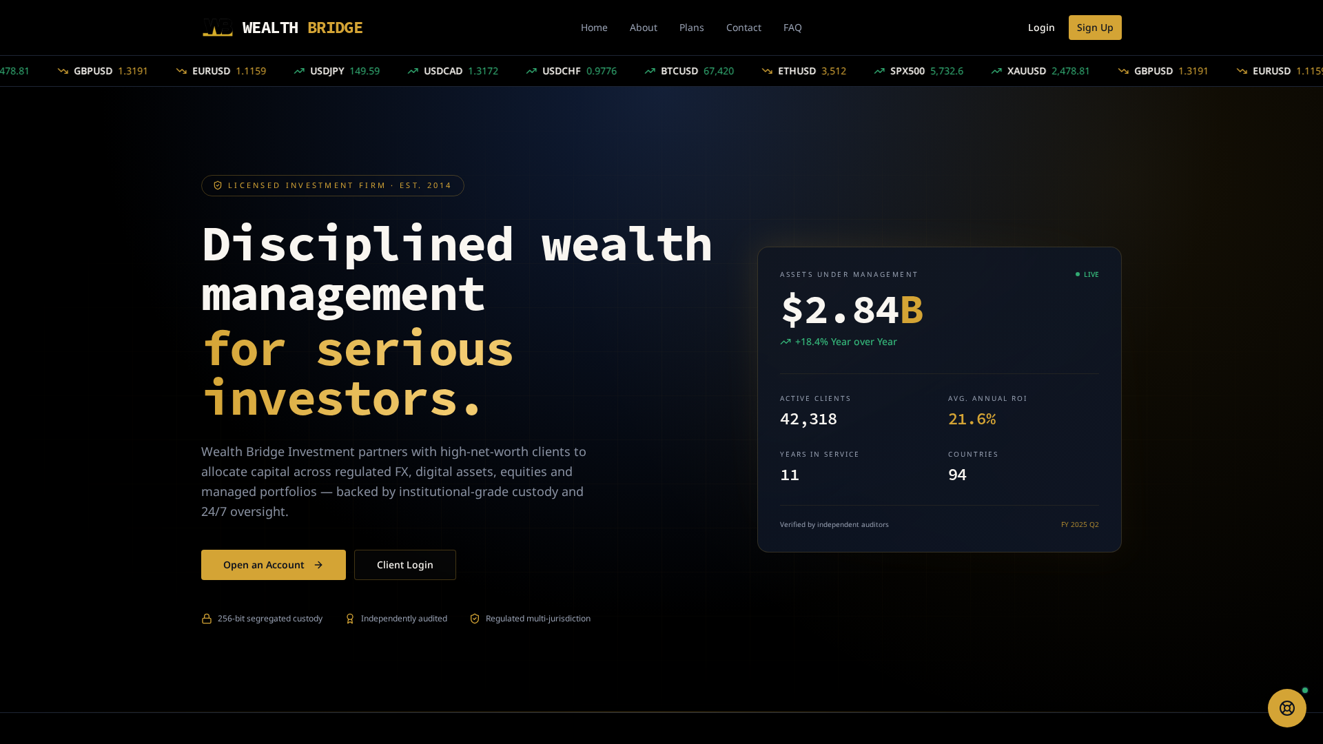 Screenshot of wealthbridgeinvestments.live