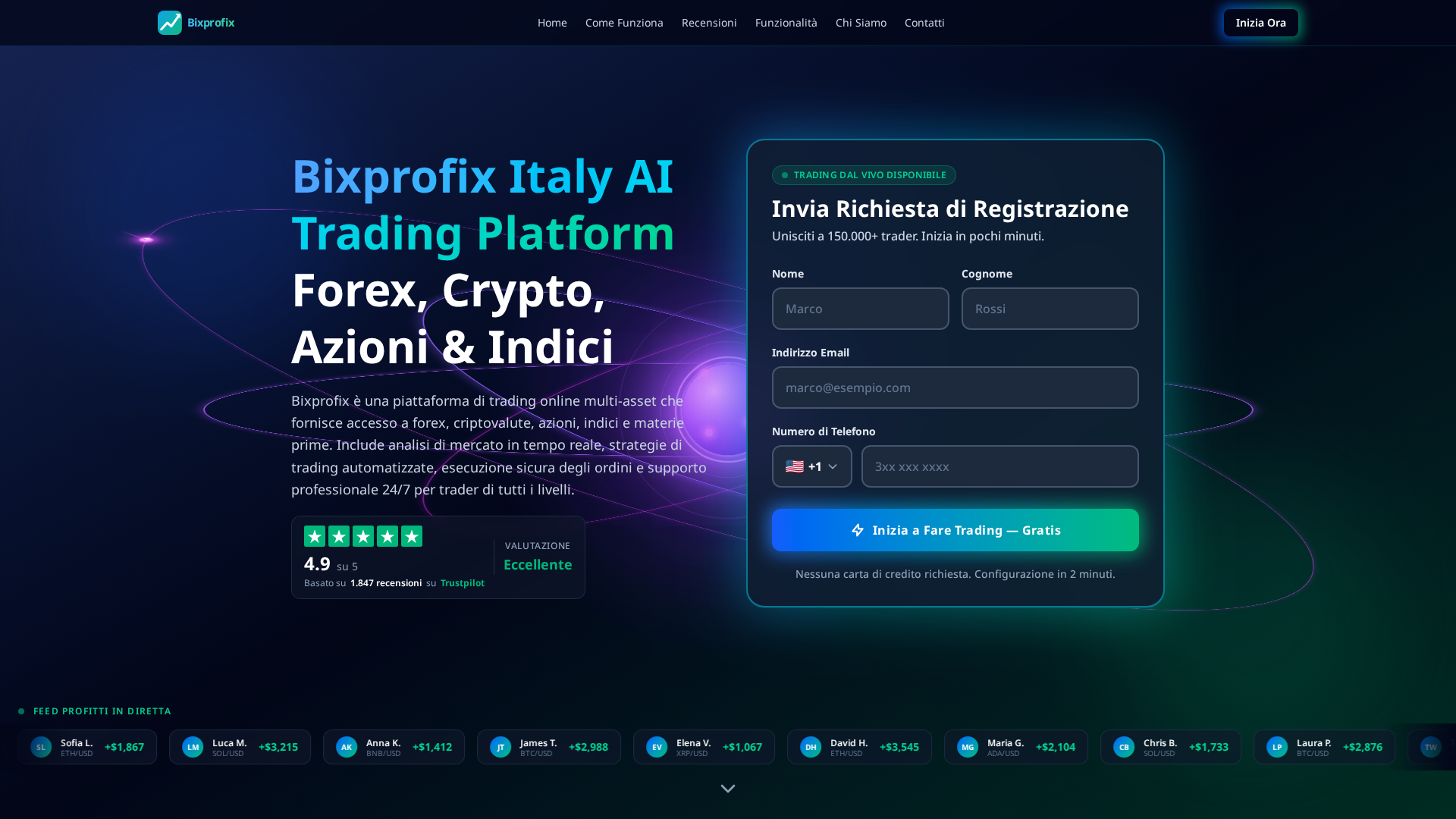 Screenshot of bixprofix-app.it