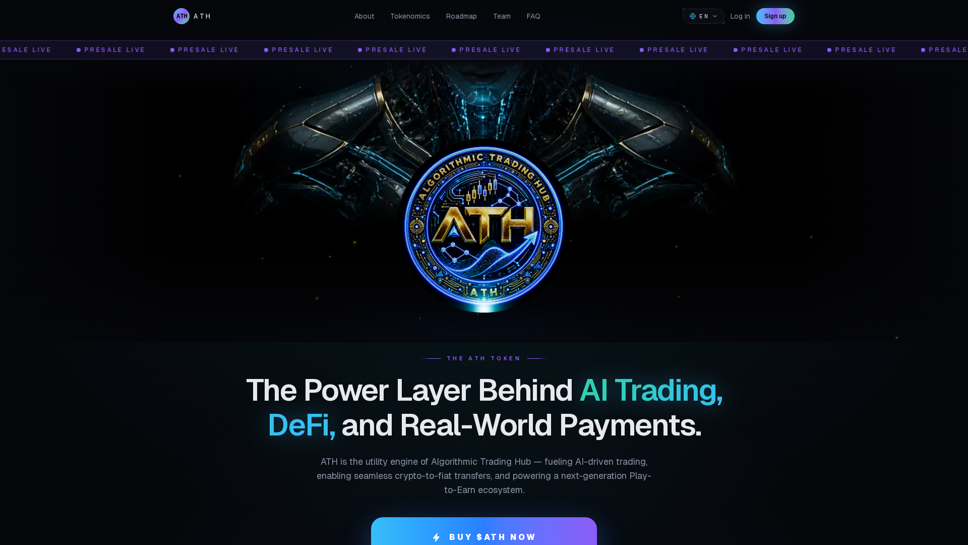 Screenshot of athcoin.ai