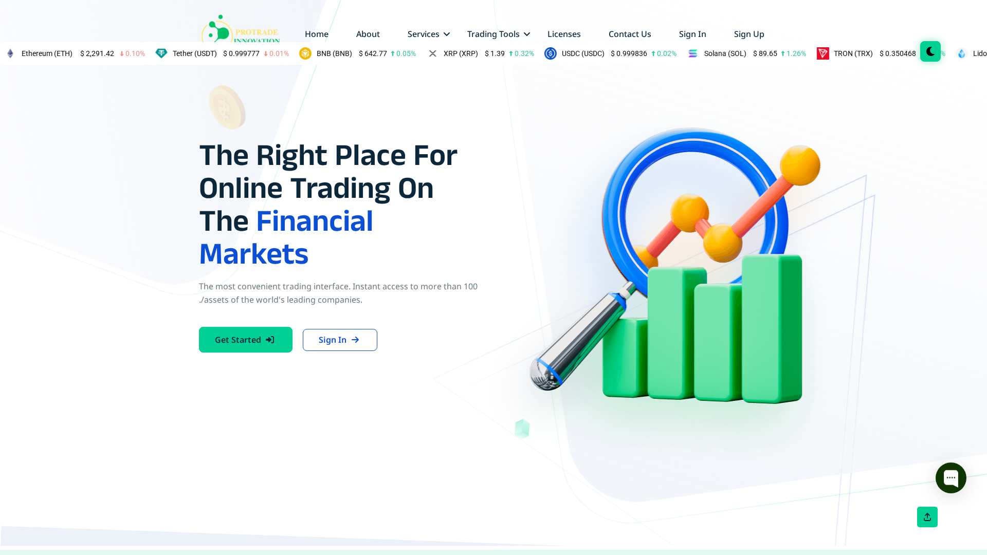 Screenshot of protrivo.com