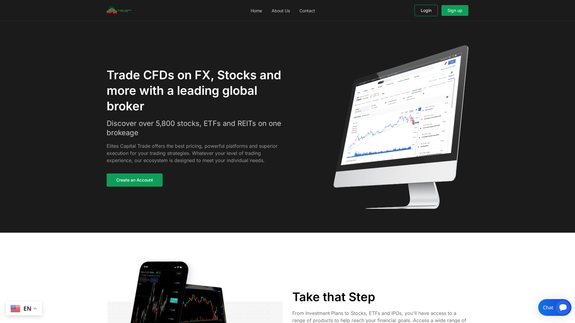 Screenshot of elitescapitaltrade.com