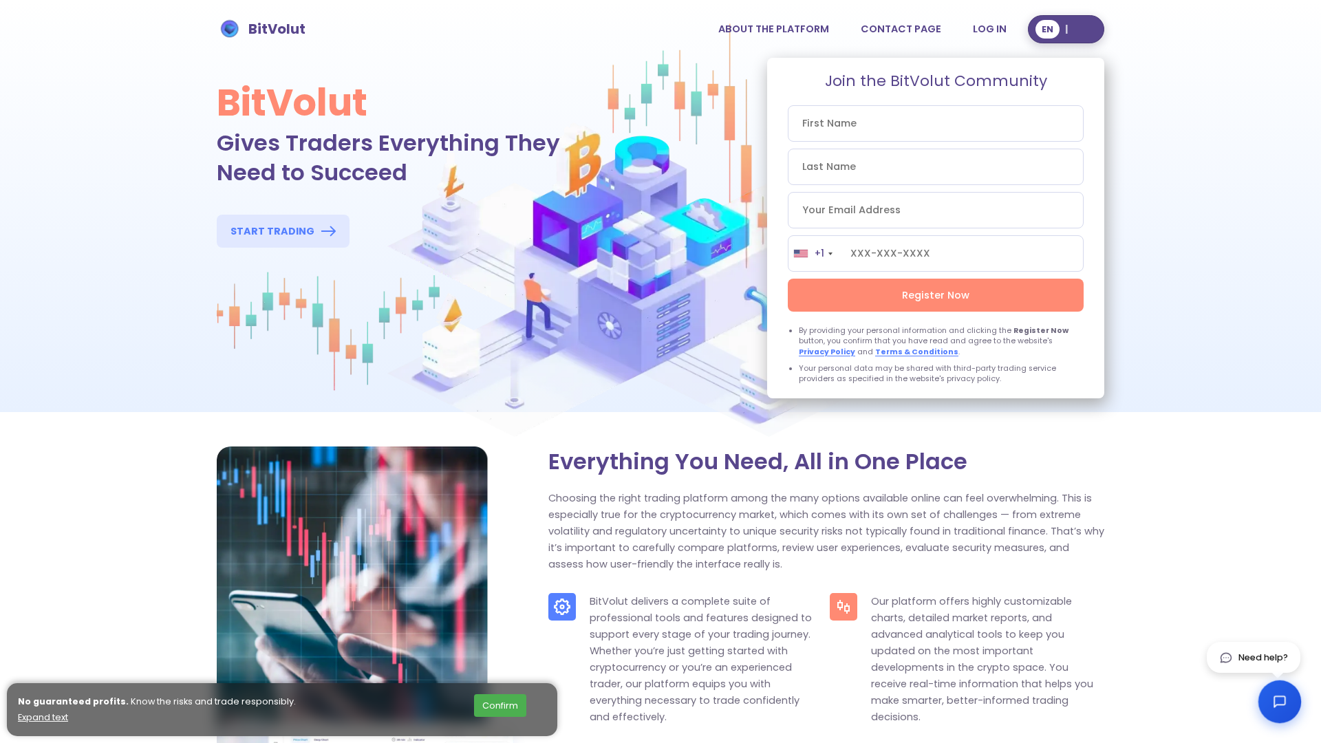 Screenshot of bitvolutai.com