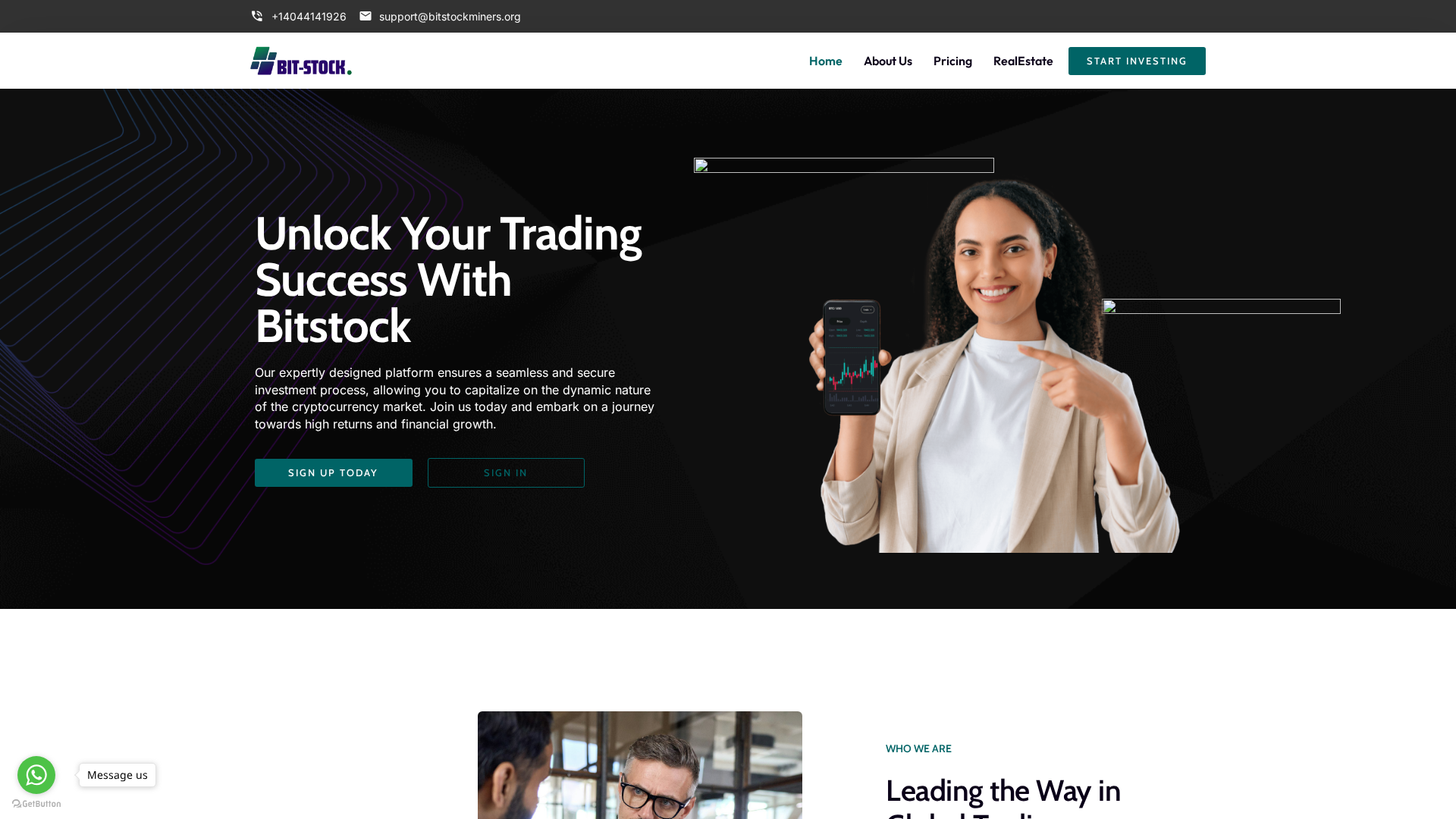 Screenshot of bitstockminers.org
