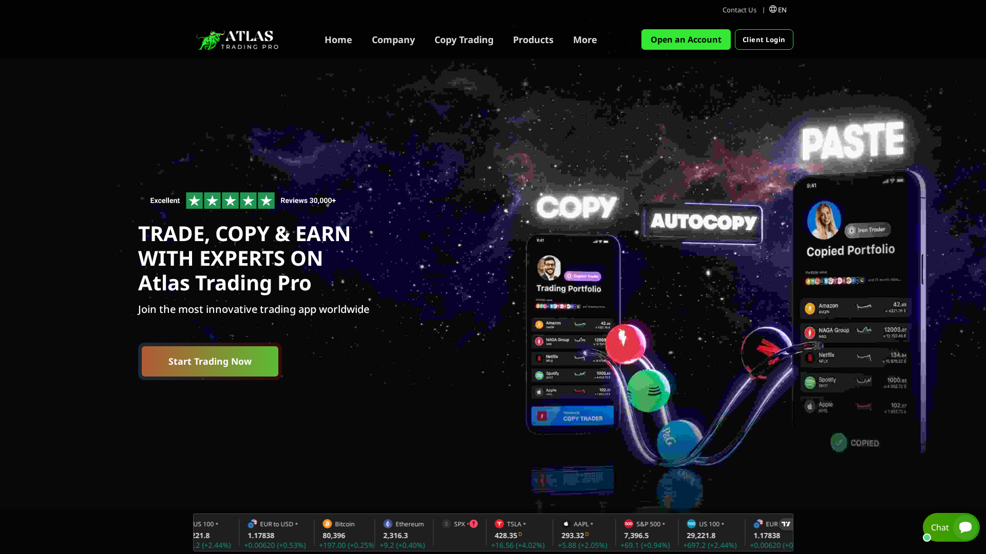 Screenshot of atlastradingproltd.com