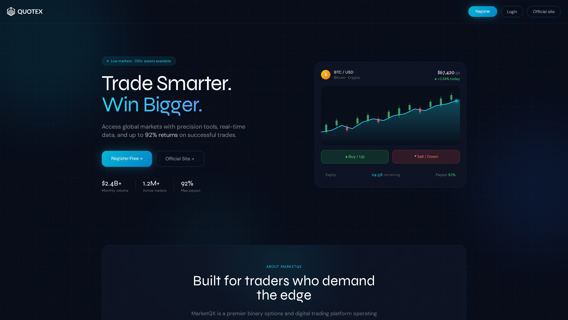 Screenshot of market-qx.live