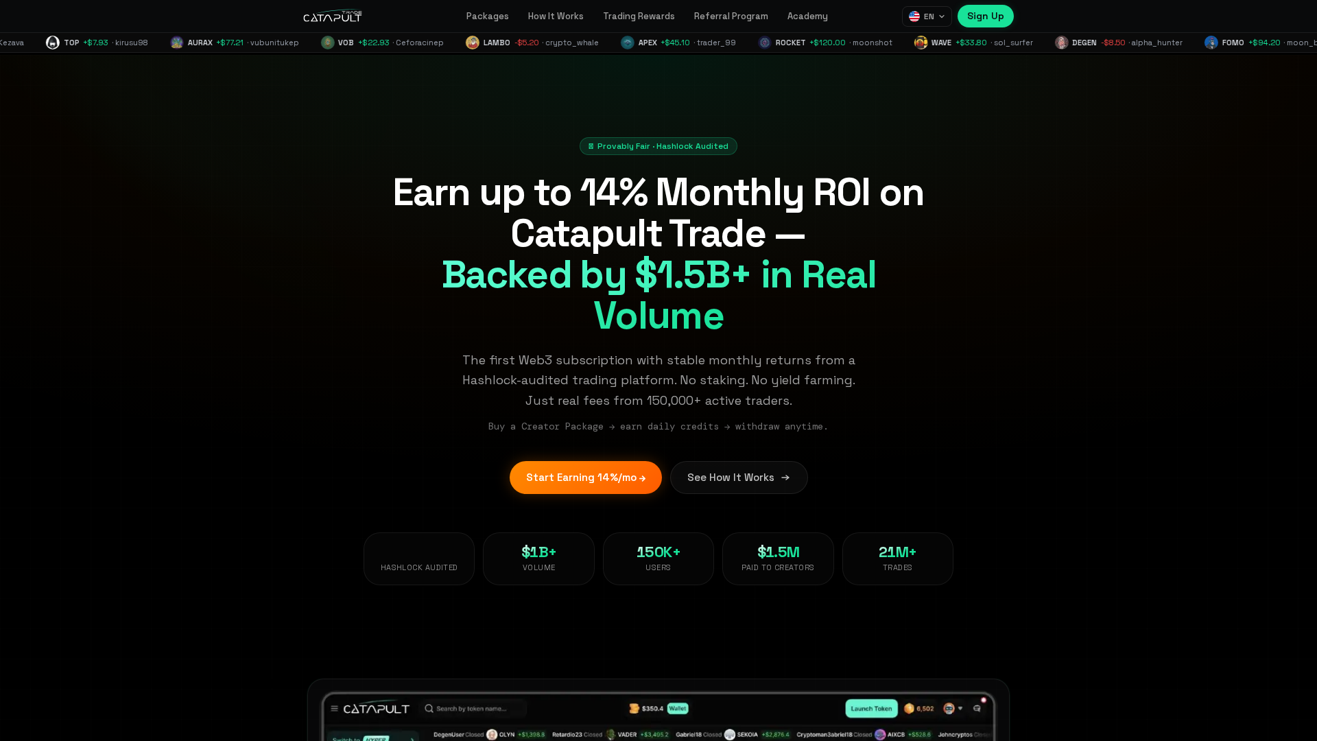 Screenshot of catapulttrade.pro