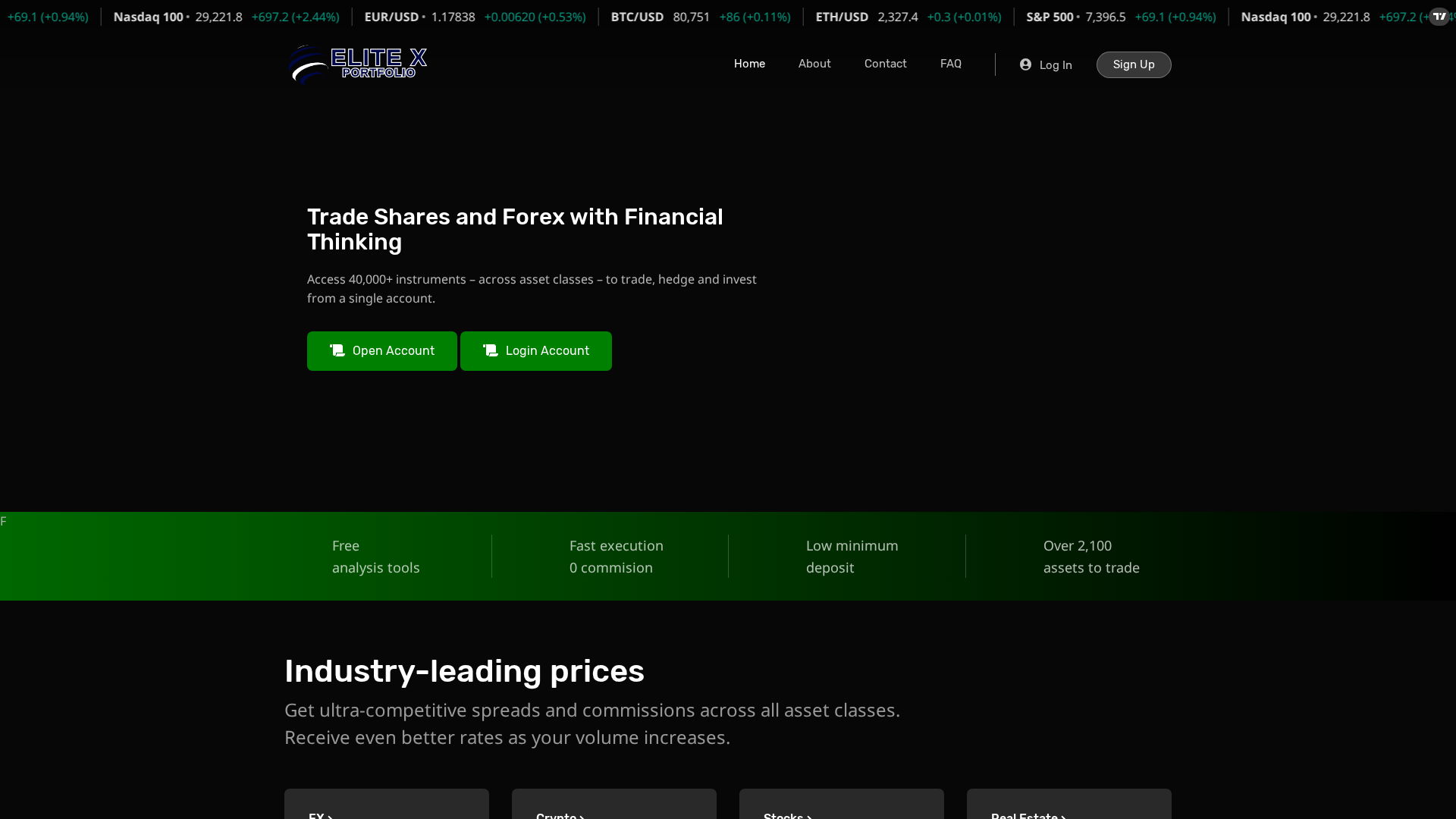 Screenshot of elitesxportfolio.com