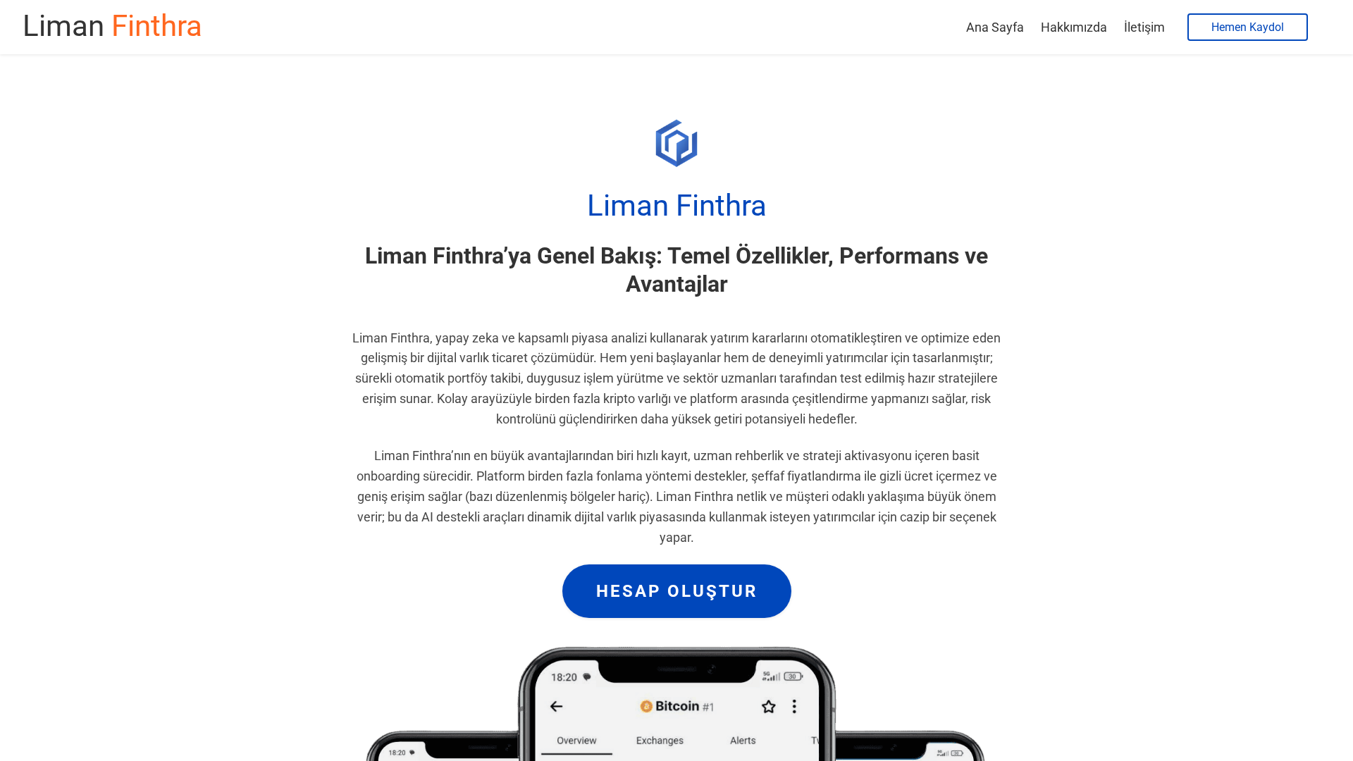 Screenshot of limanfinthra-ai.com