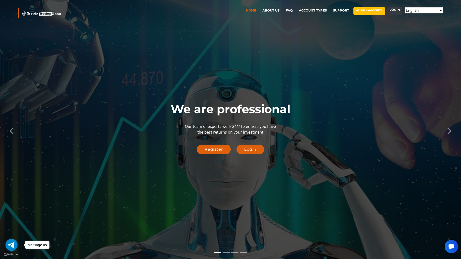 Screenshot of cryptotradingradar.com