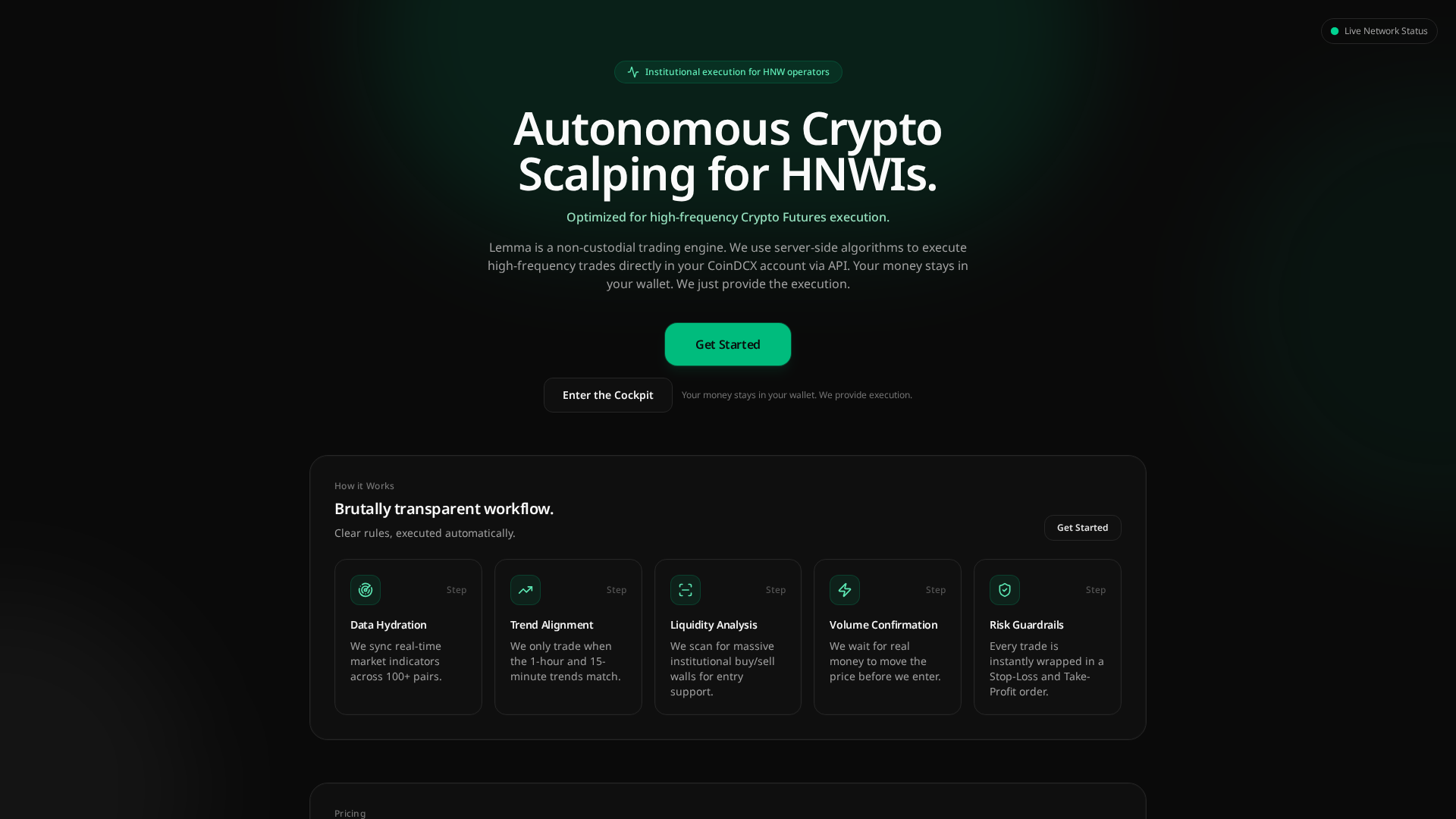Screenshot of lemmatradingbot.com