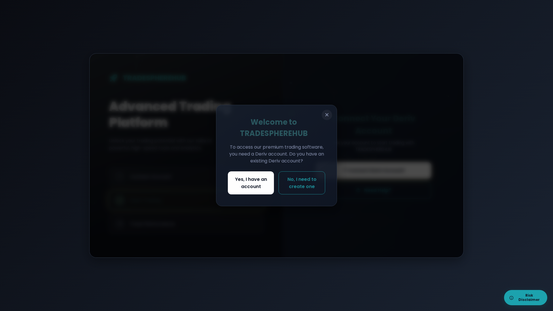 Screenshot of traderspherehub.com