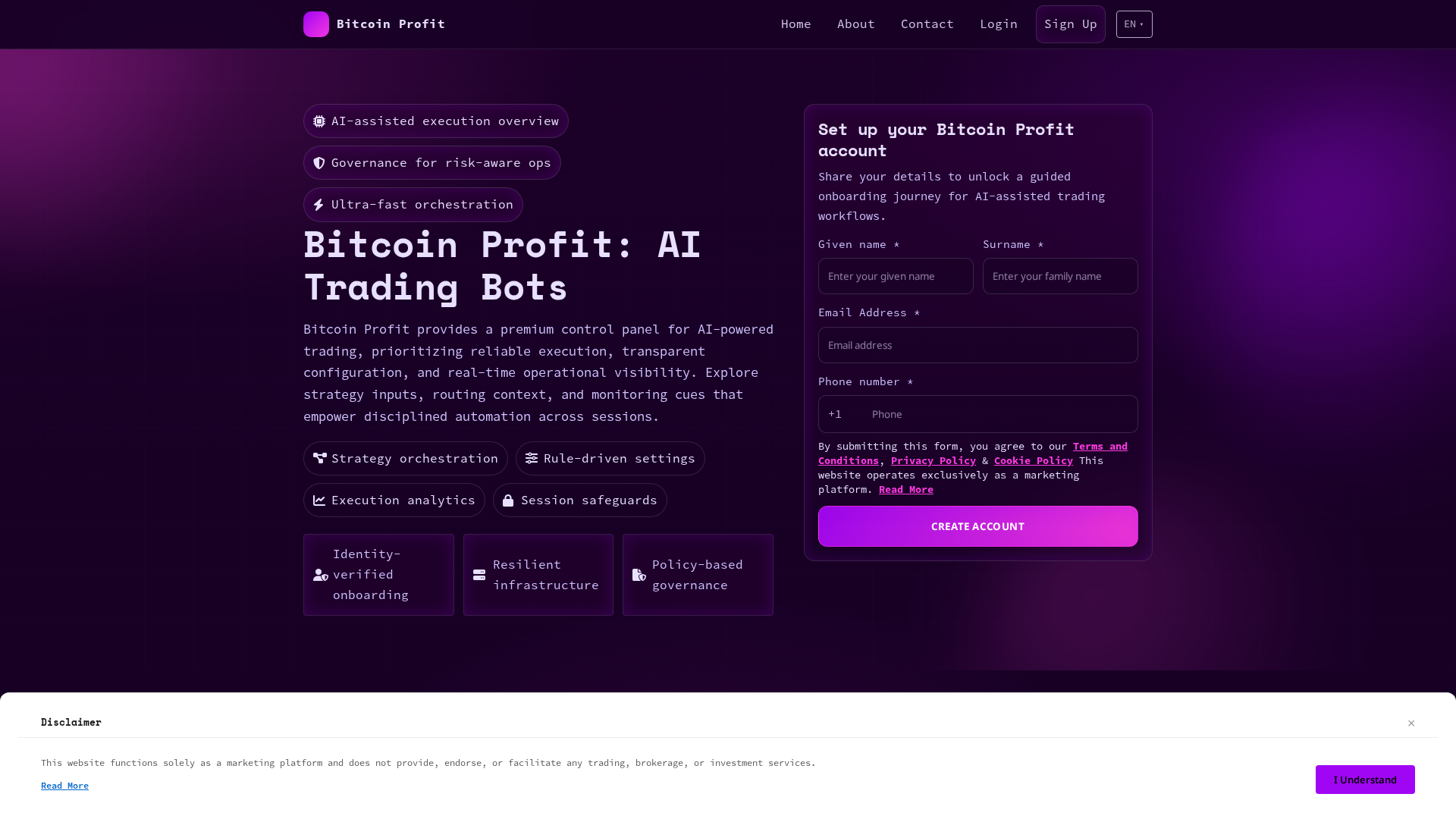 Screenshot of bitcoinprofit.click