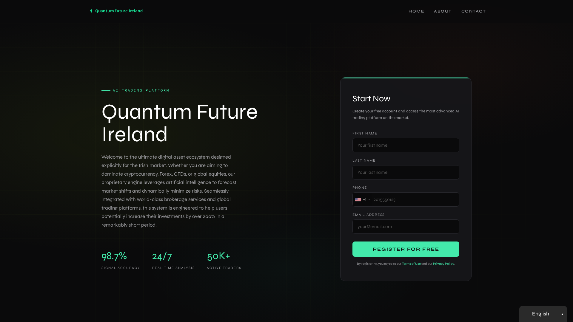 Screenshot of quantumfuture-ireland.com