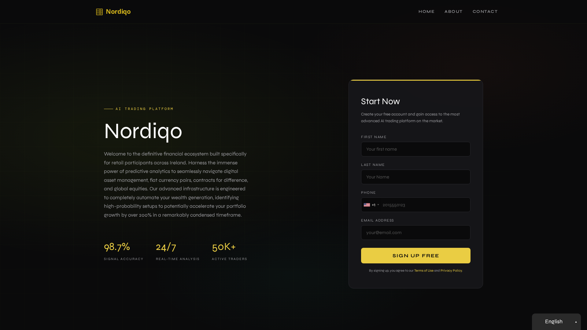 Screenshot of nordiqo-crypto.net
