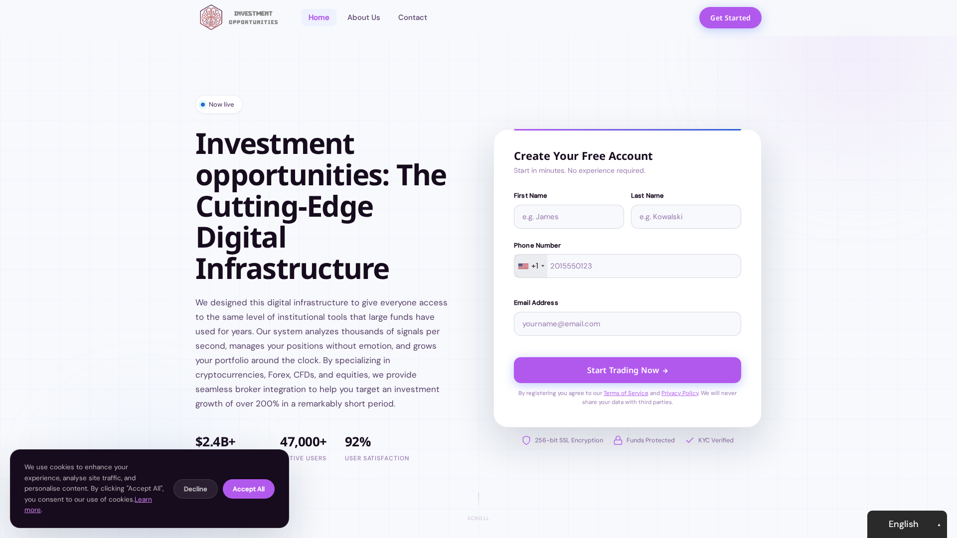 Screenshot of investment-opportunities-ai.com