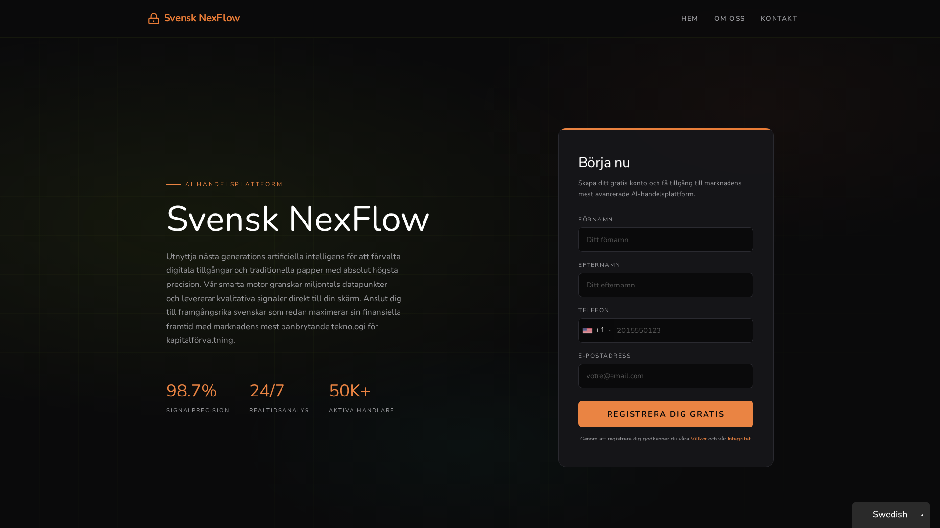 Screenshot of svensknexflow.net