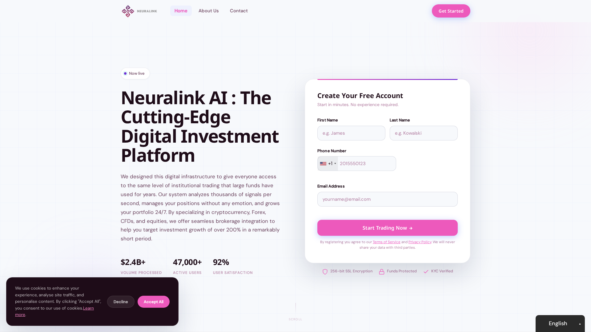 Screenshot of neuralink-ai-trading.net