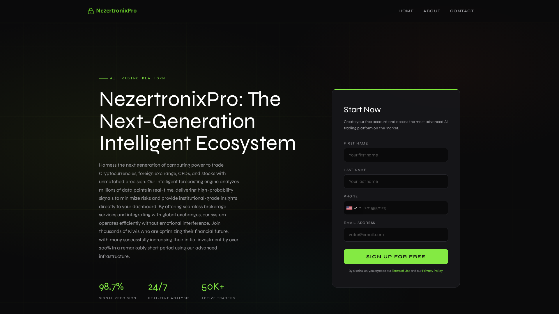 Screenshot of nezertronix-pro.org
