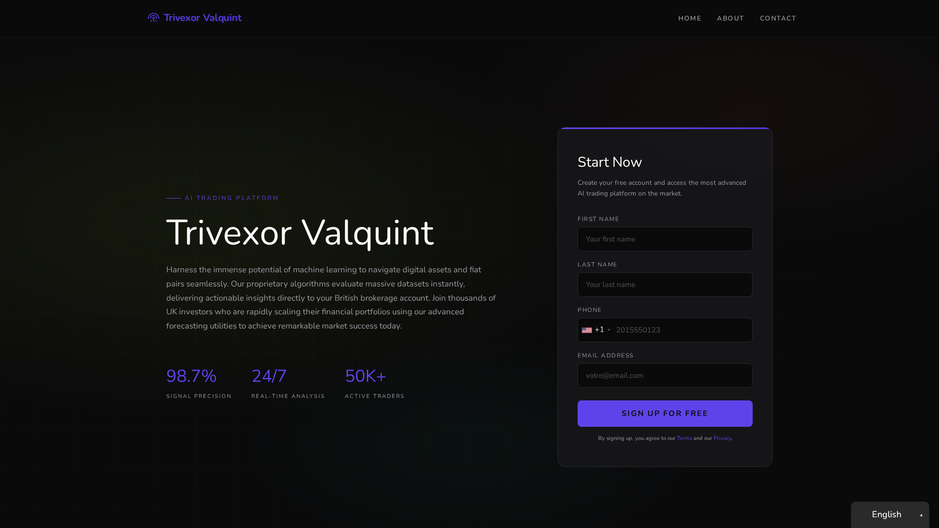 Screenshot of trivexorvalquint.com