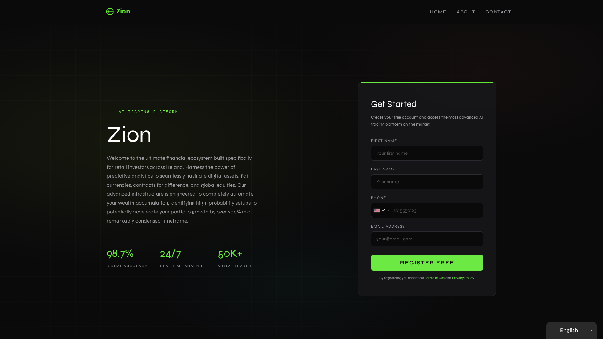 Screenshot of zion-ai.org