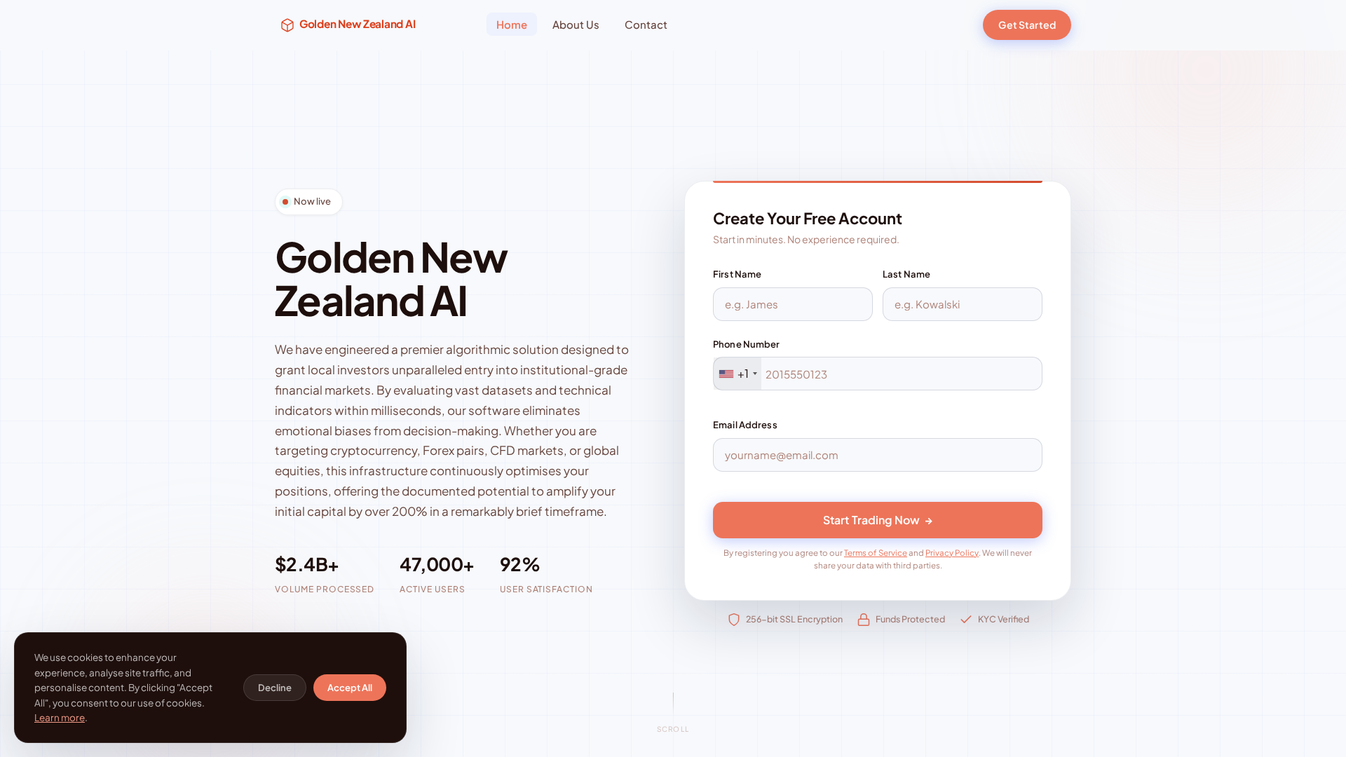 Screenshot of goldennewzealandai.org