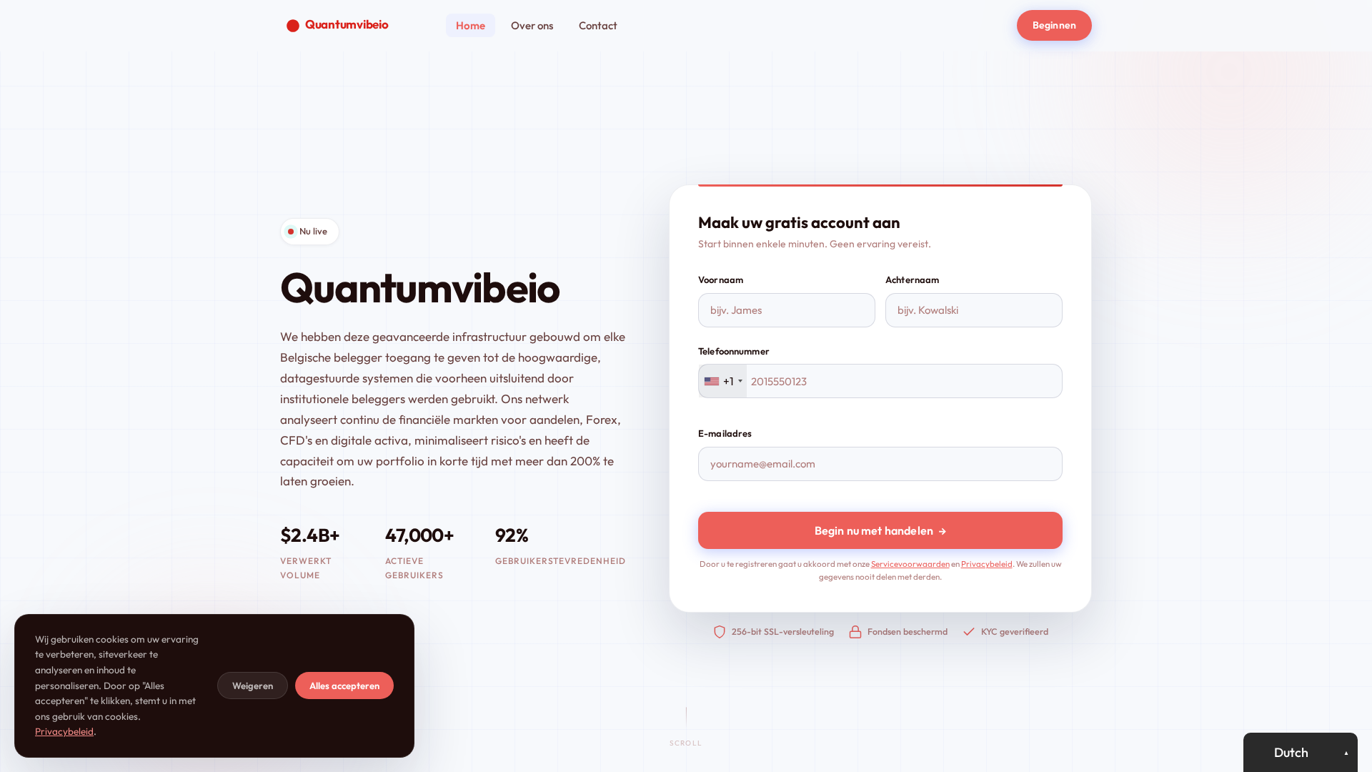 Screenshot of quantumvibeio.org
