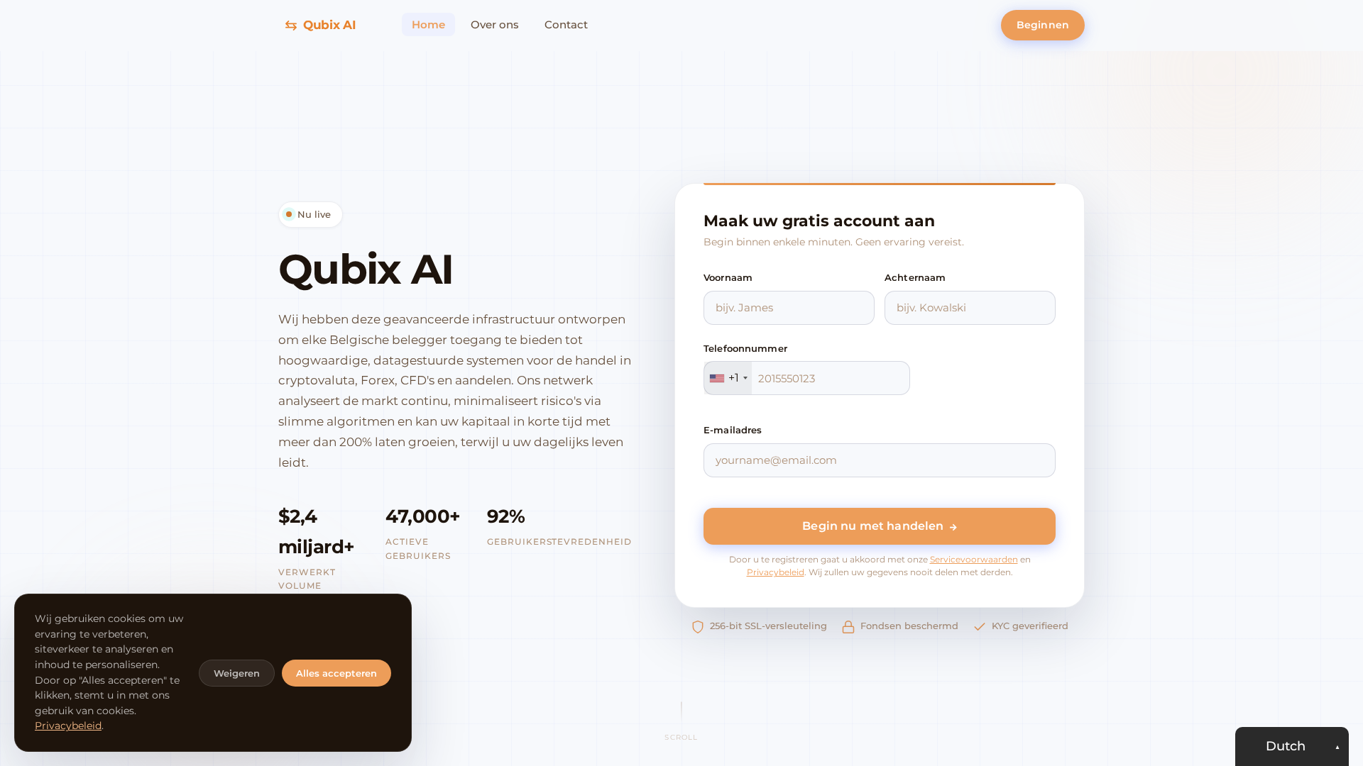 Screenshot of qubix-ai.org