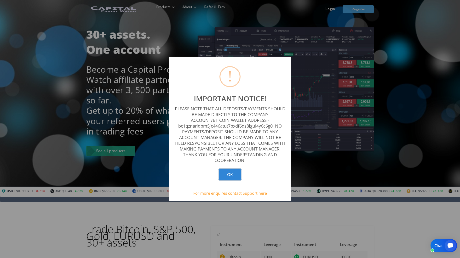 Screenshot of capitalprofitwatch.net