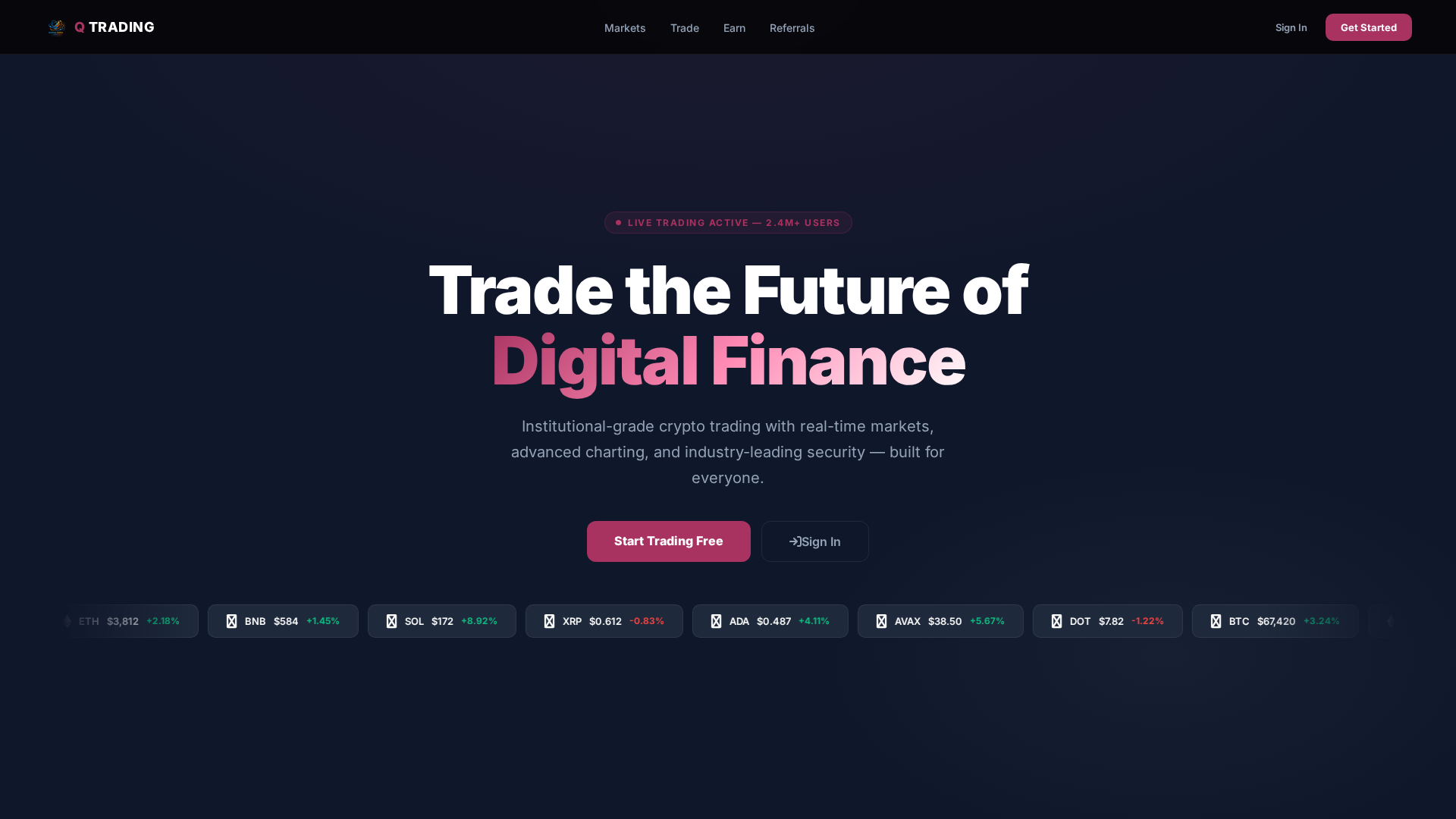 Screenshot of quantum-trading.site