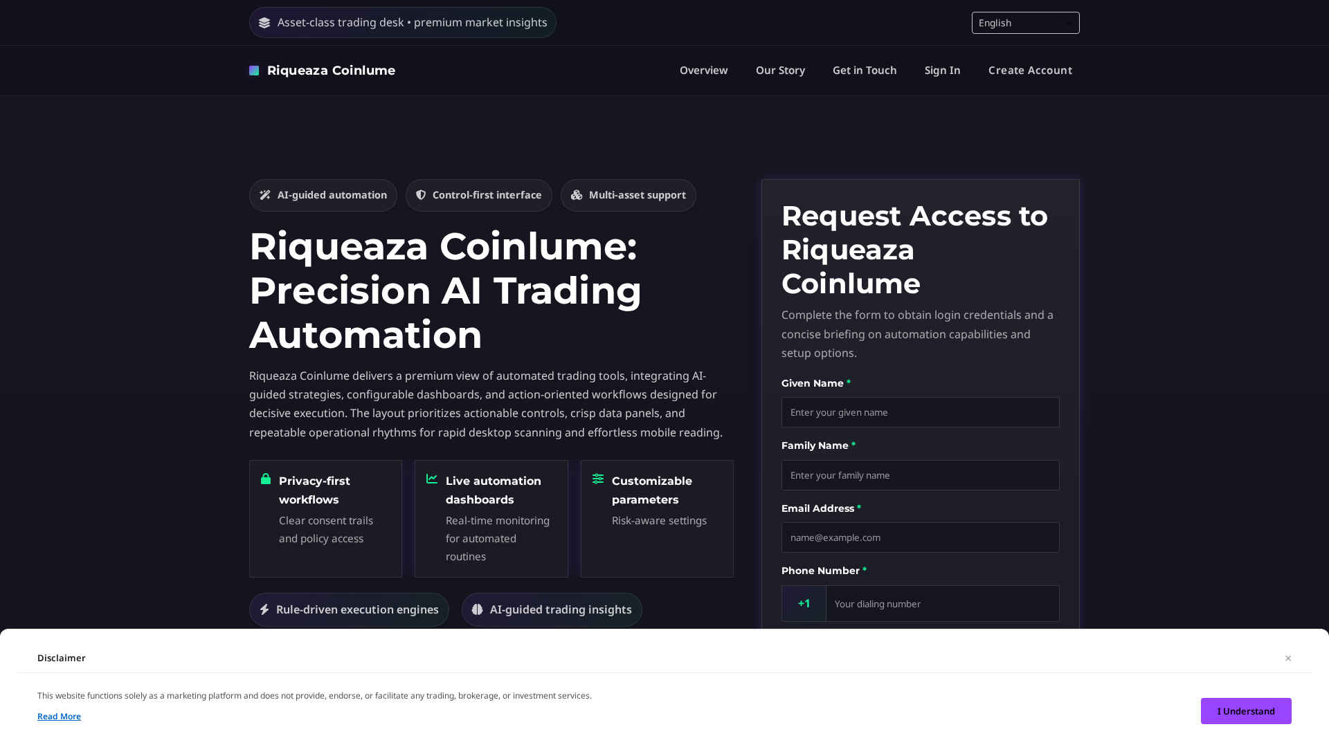 Screenshot of riqueazacoinlume.click