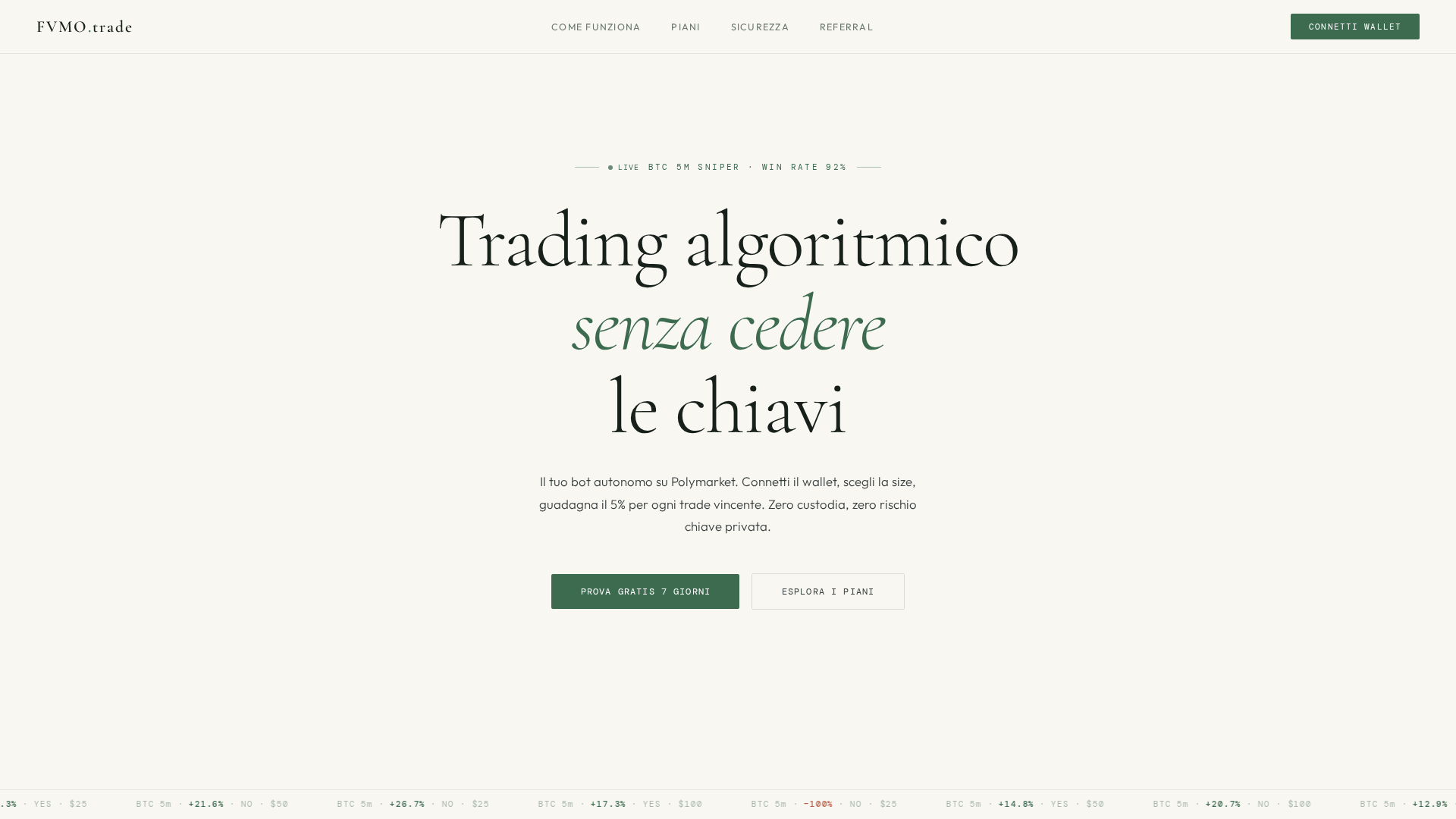 Screenshot of fvmo.trade