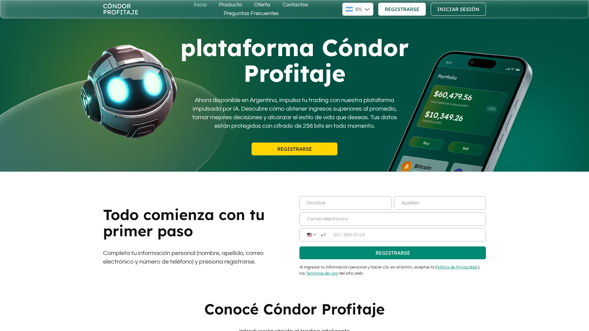 Screenshot of kondor-profitaje.com