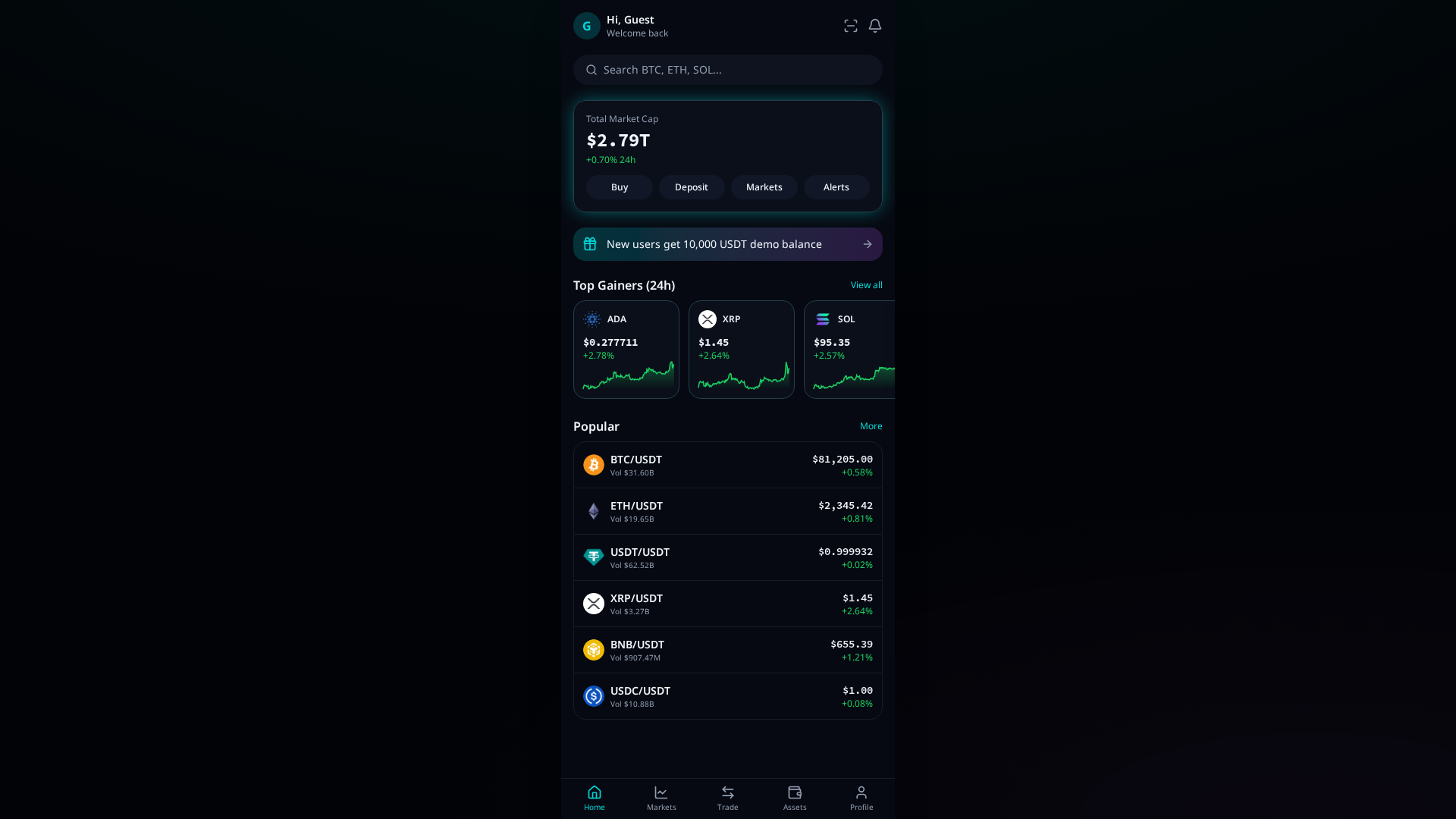 Screenshot of tradingexchange.app