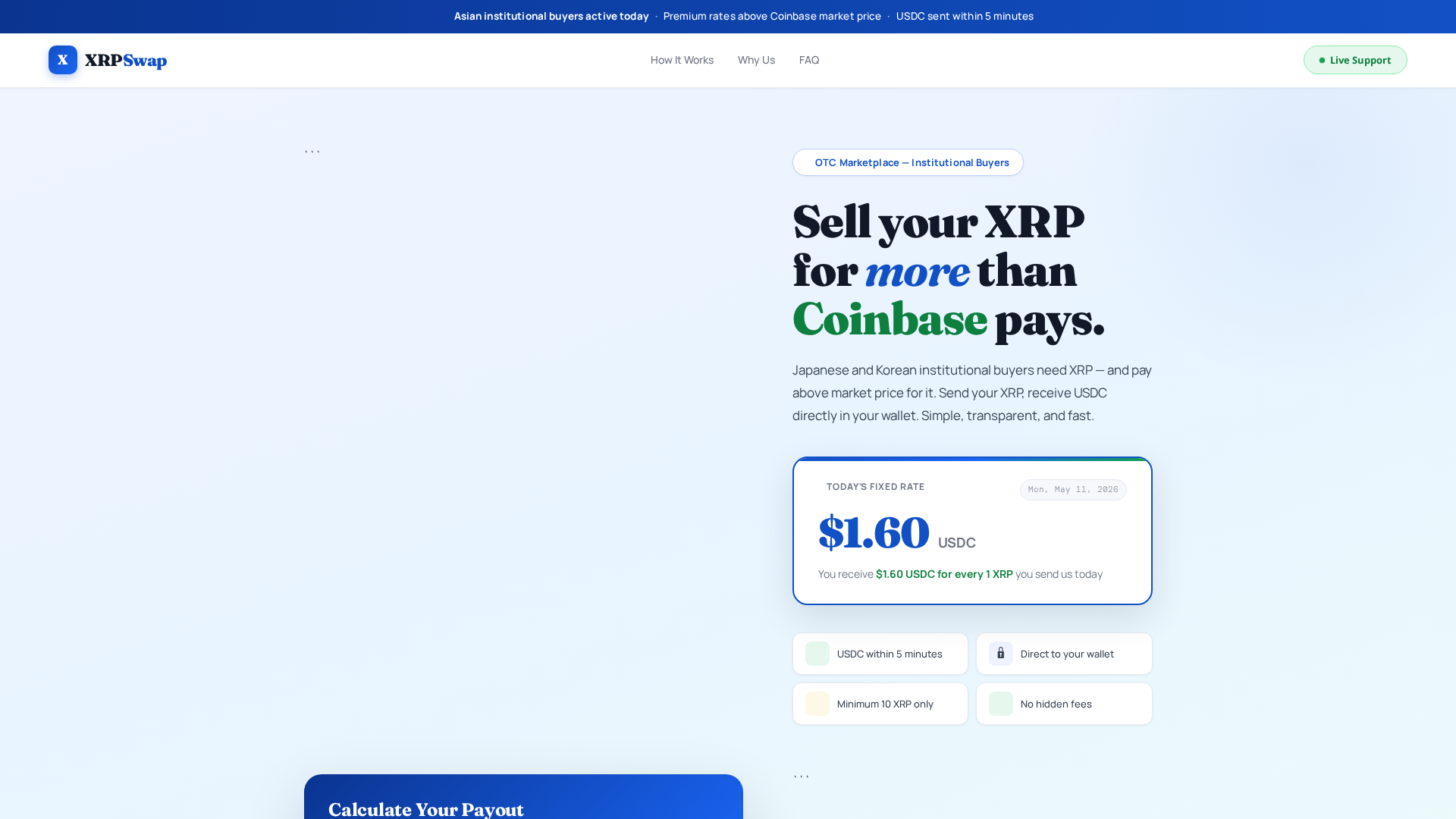 Screenshot of otcswap.xyz